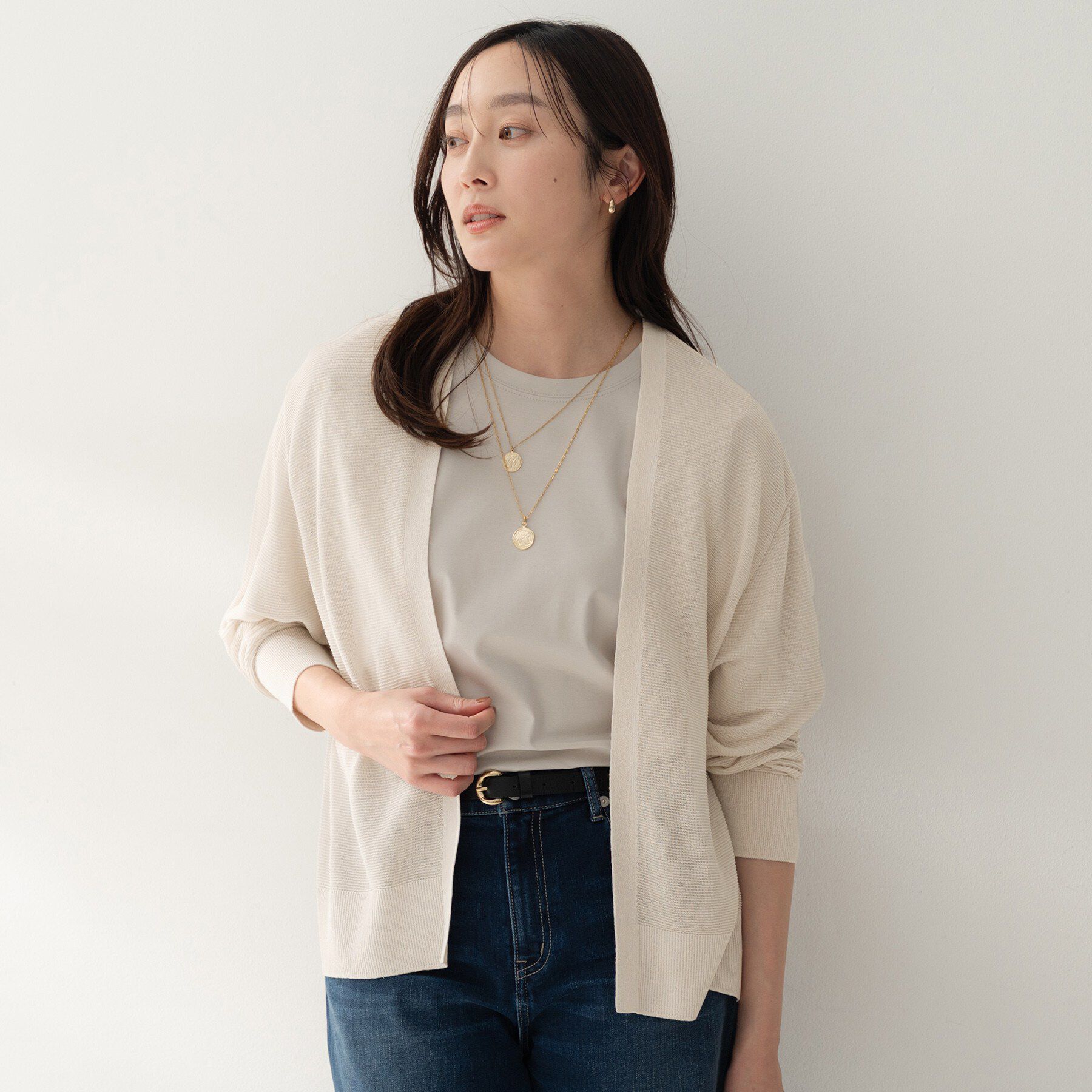 UNTITLED「コットンリネンカーディガン」|カーディガン|