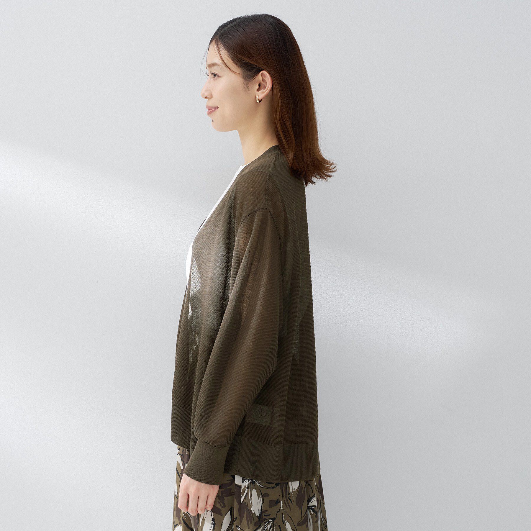 UNTITLED「コットンリネンカーディガン」|カーディガン|