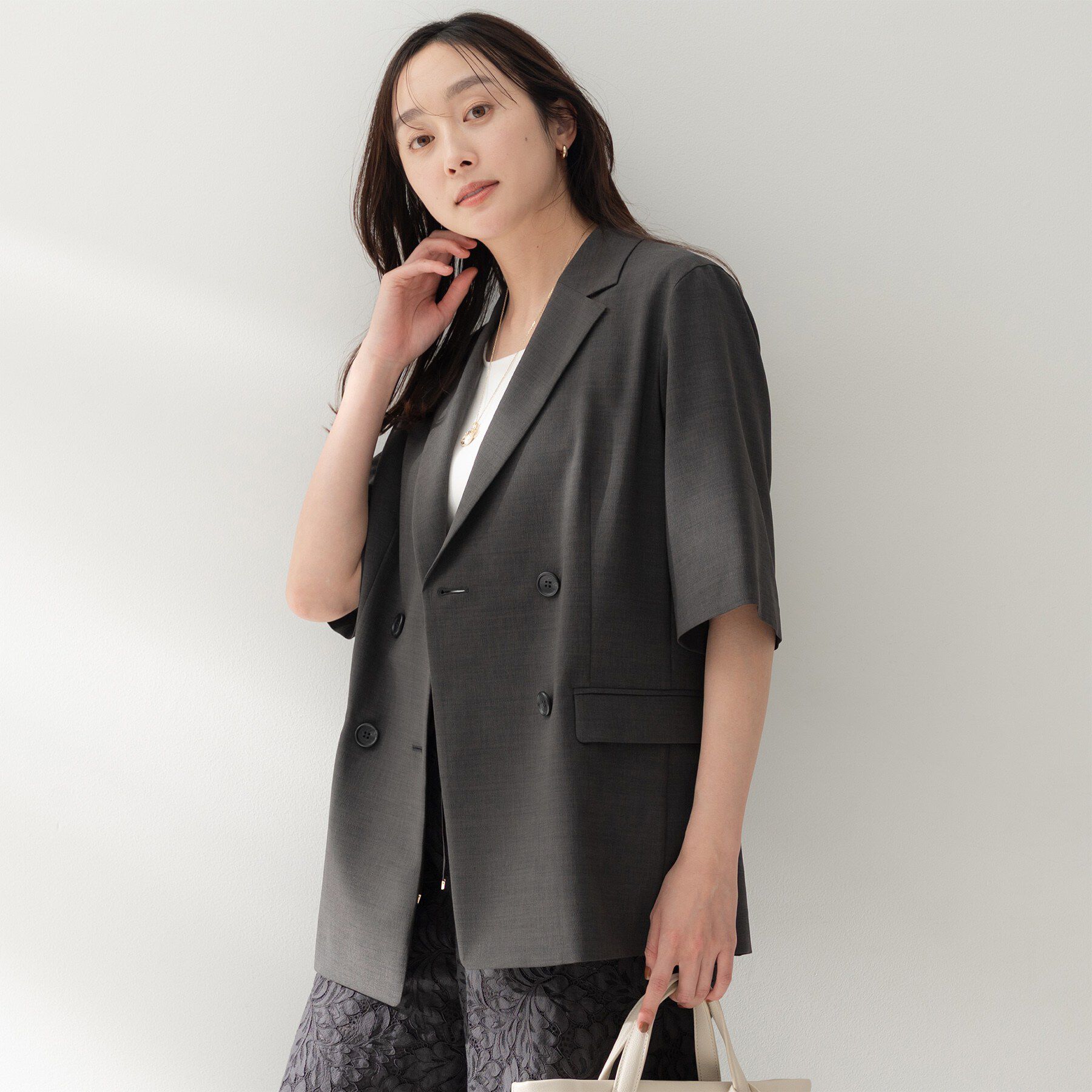 UNTITLED「ハーフスリーブジャケット」|テーラードジャケット|