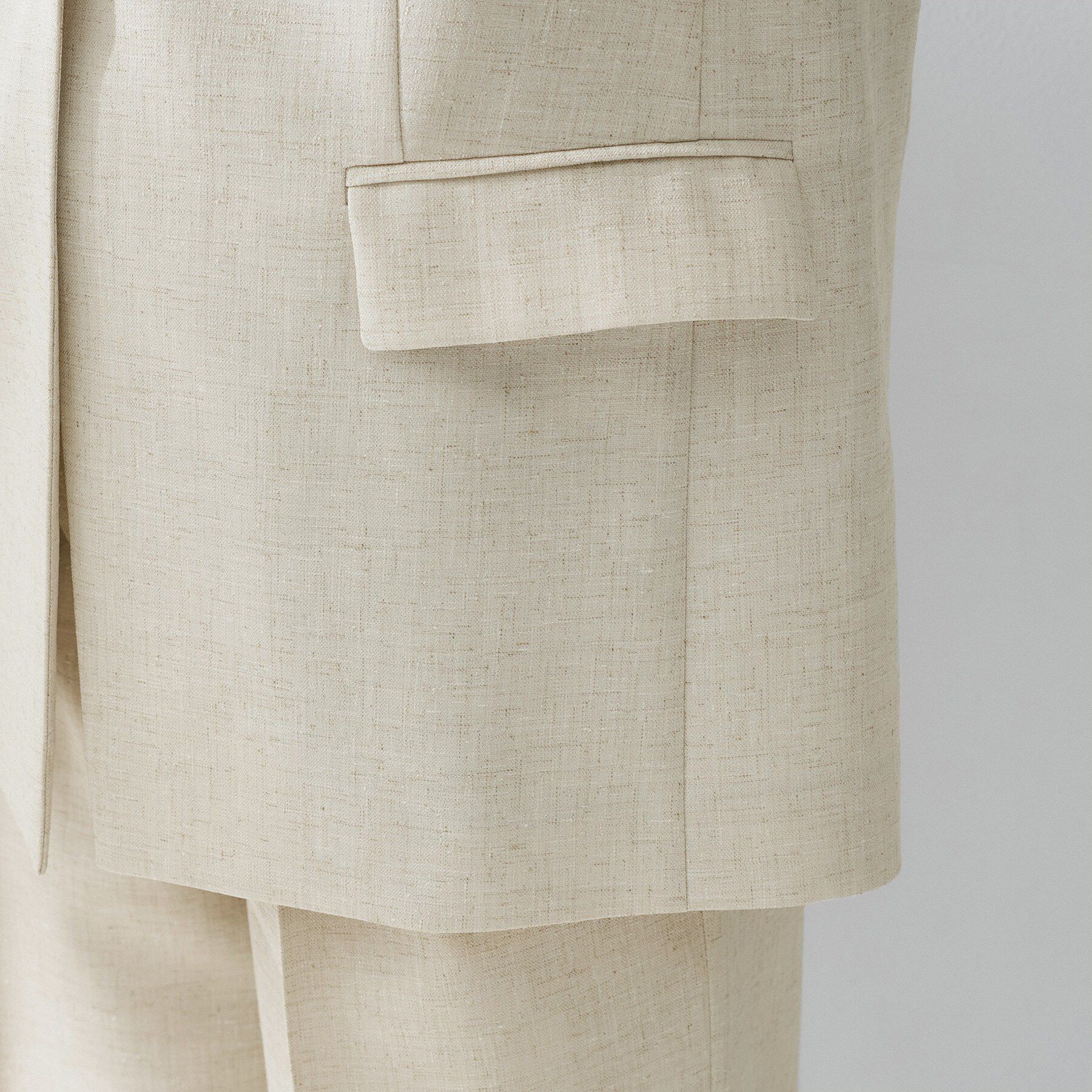 UNTITLED「スラブカラーレスジャケット」|ノーカラージャケット|