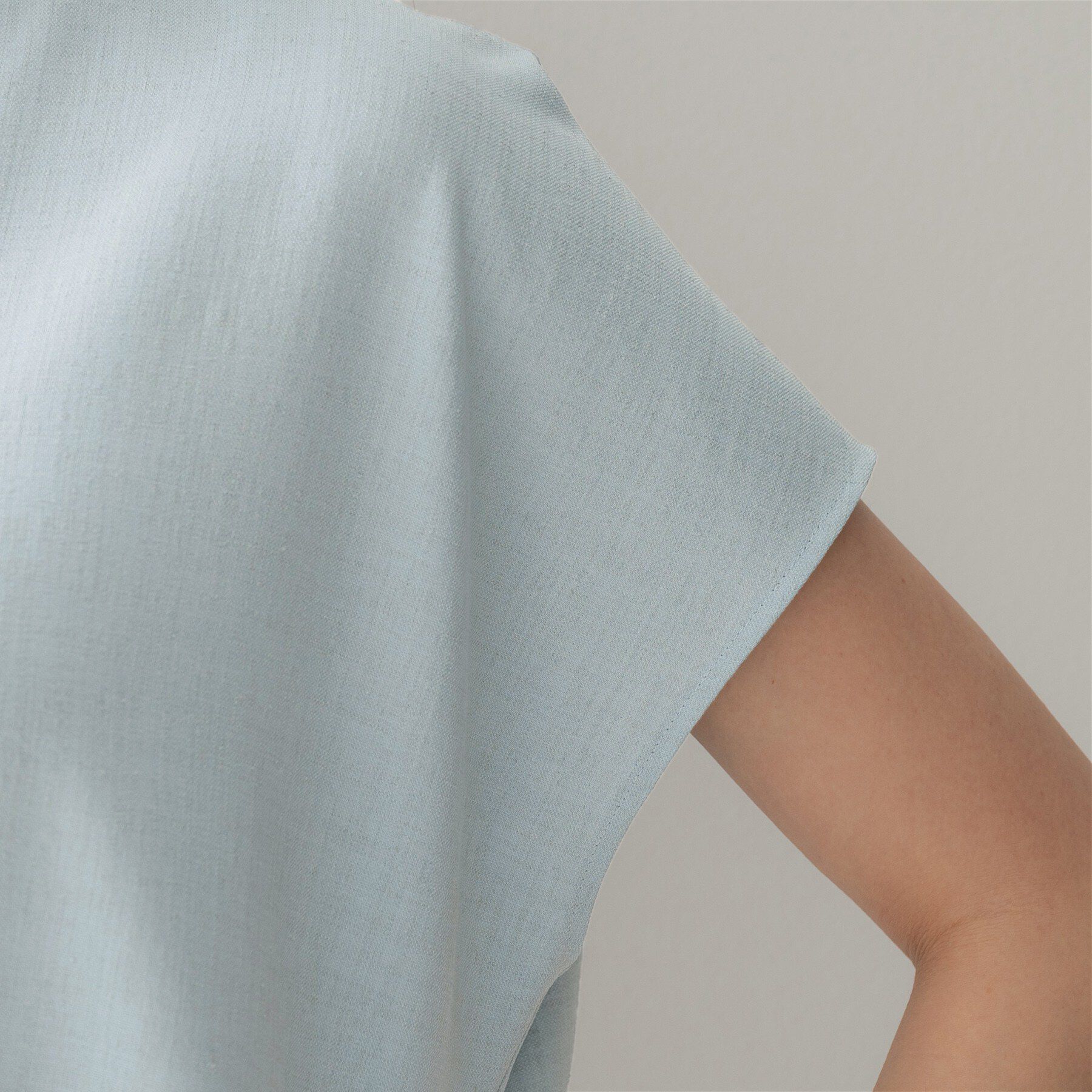 UNTITLED「スラブバンドカラーワンピース」|ワンピース|