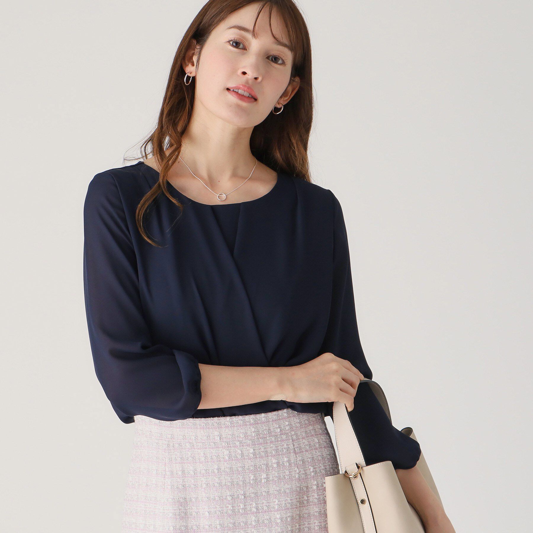 COUP DE CHANCE「【洗える／日本製／通勤】カシュクール風ブラウス」|シャツ・ブラウス|