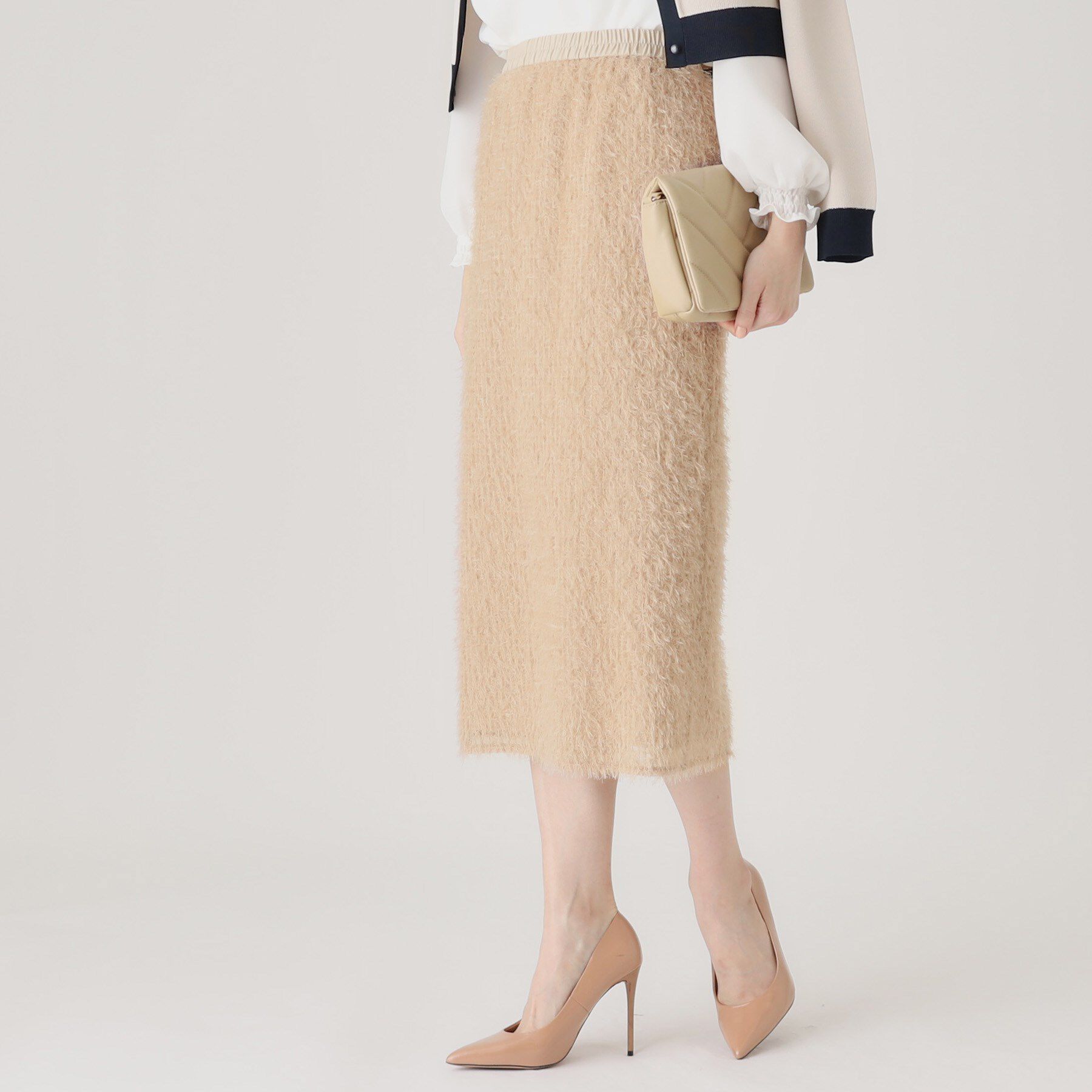 COUP DE CHANCE「【洗える／日本製】フェザータイトスカート」|スカート|グレージュ(650)
