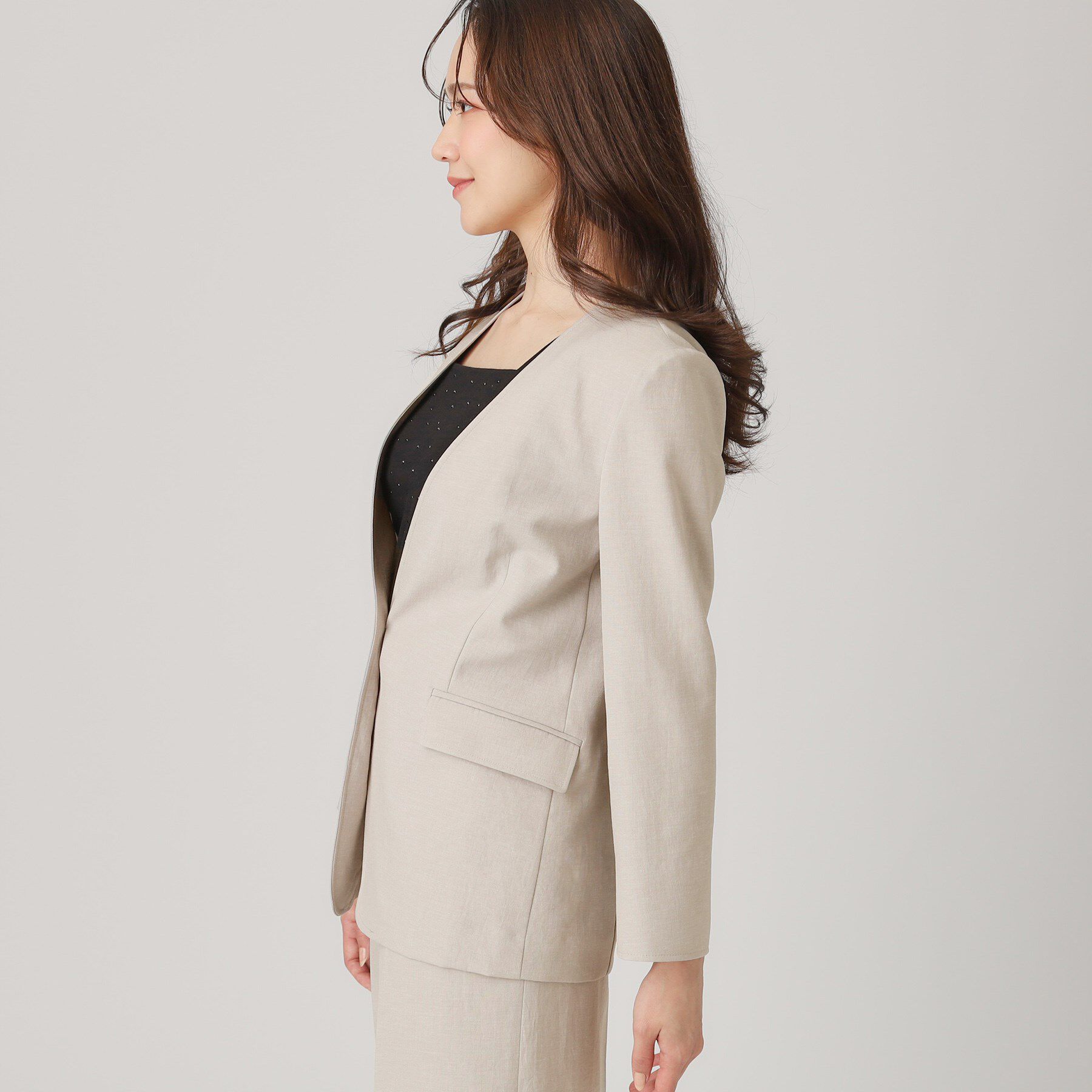 COUP DE CHANCE「【洗える／日本製】ノーカラージャケット」|ノーカラージャケット|