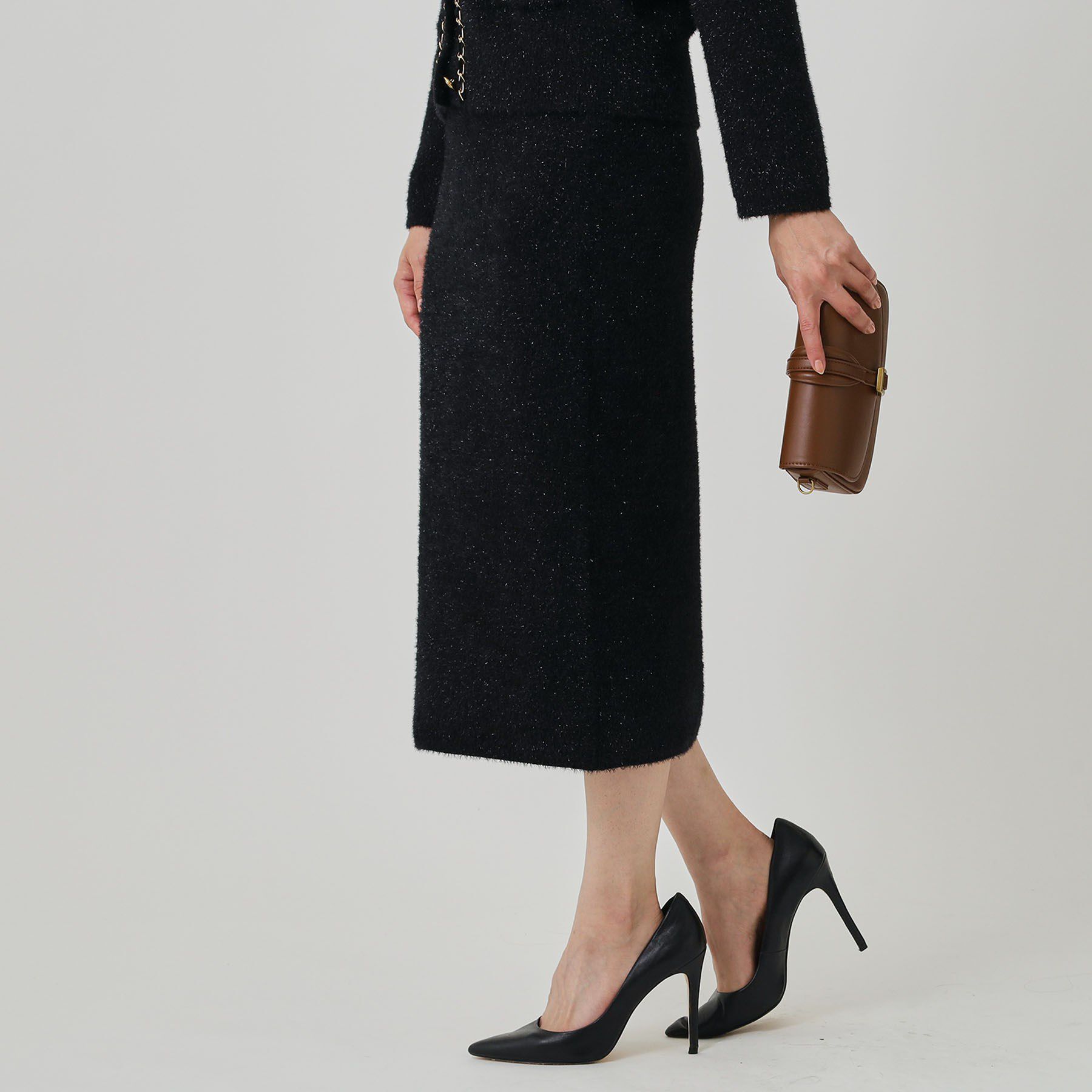 COUP DE CHANCE「【手洗い可／セットアップ可】フェザーモールのニットスカート」|スカート|