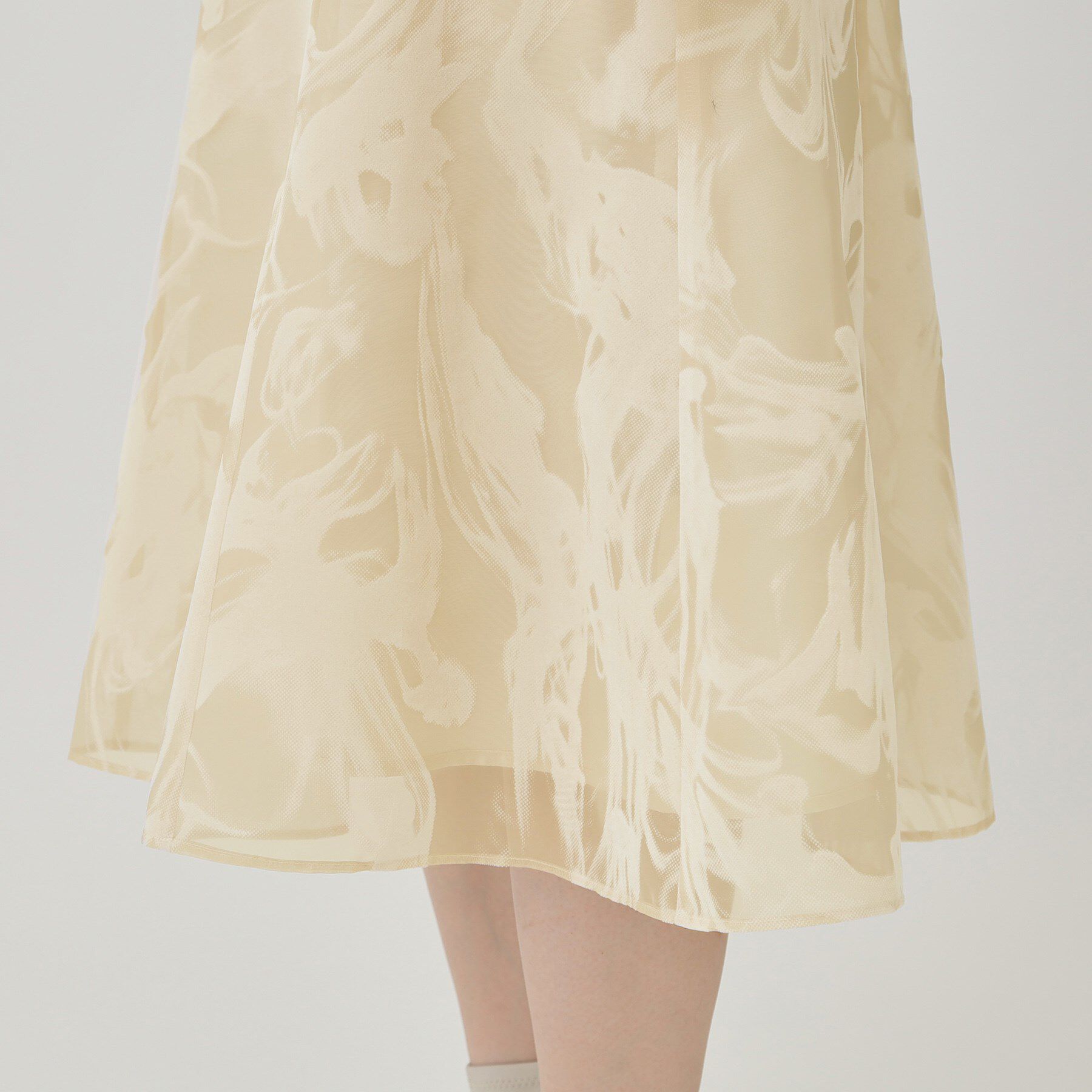 COUP DE CHANCE「【手洗い可／日本製】フロッキープリントのスカート」|スカート|