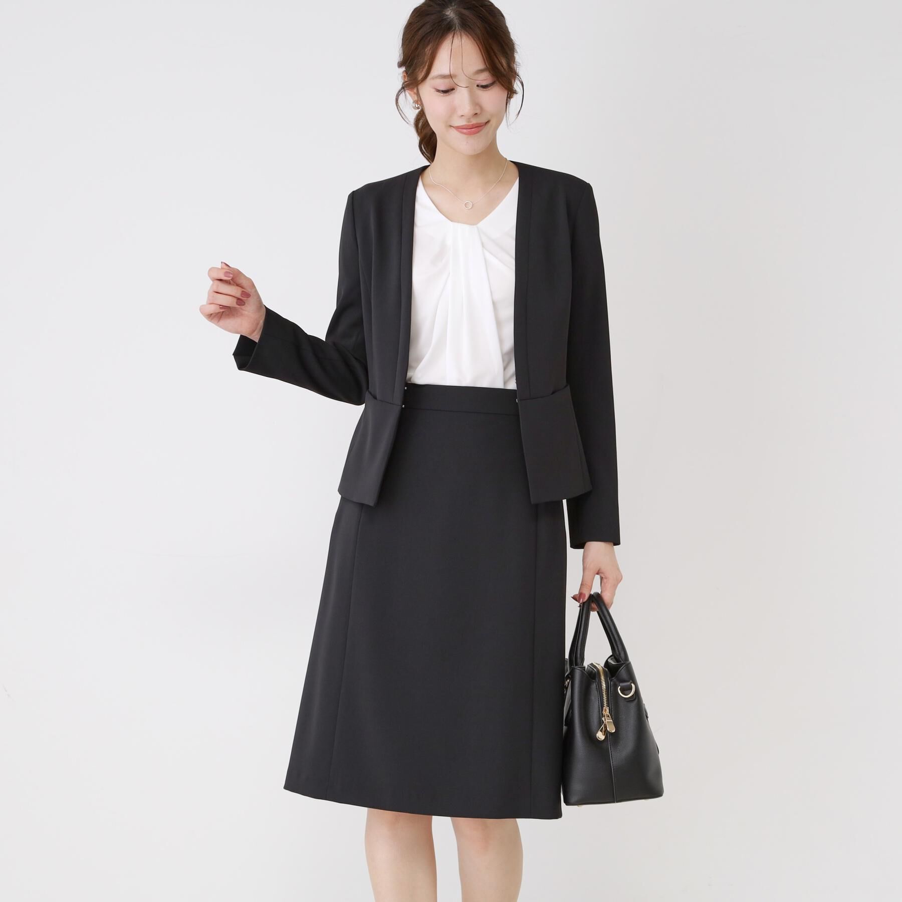 COUP DE CHANCE「【手洗い可／日本製／伸縮性／スーツ可】セミフレアースカート」|スカート|
