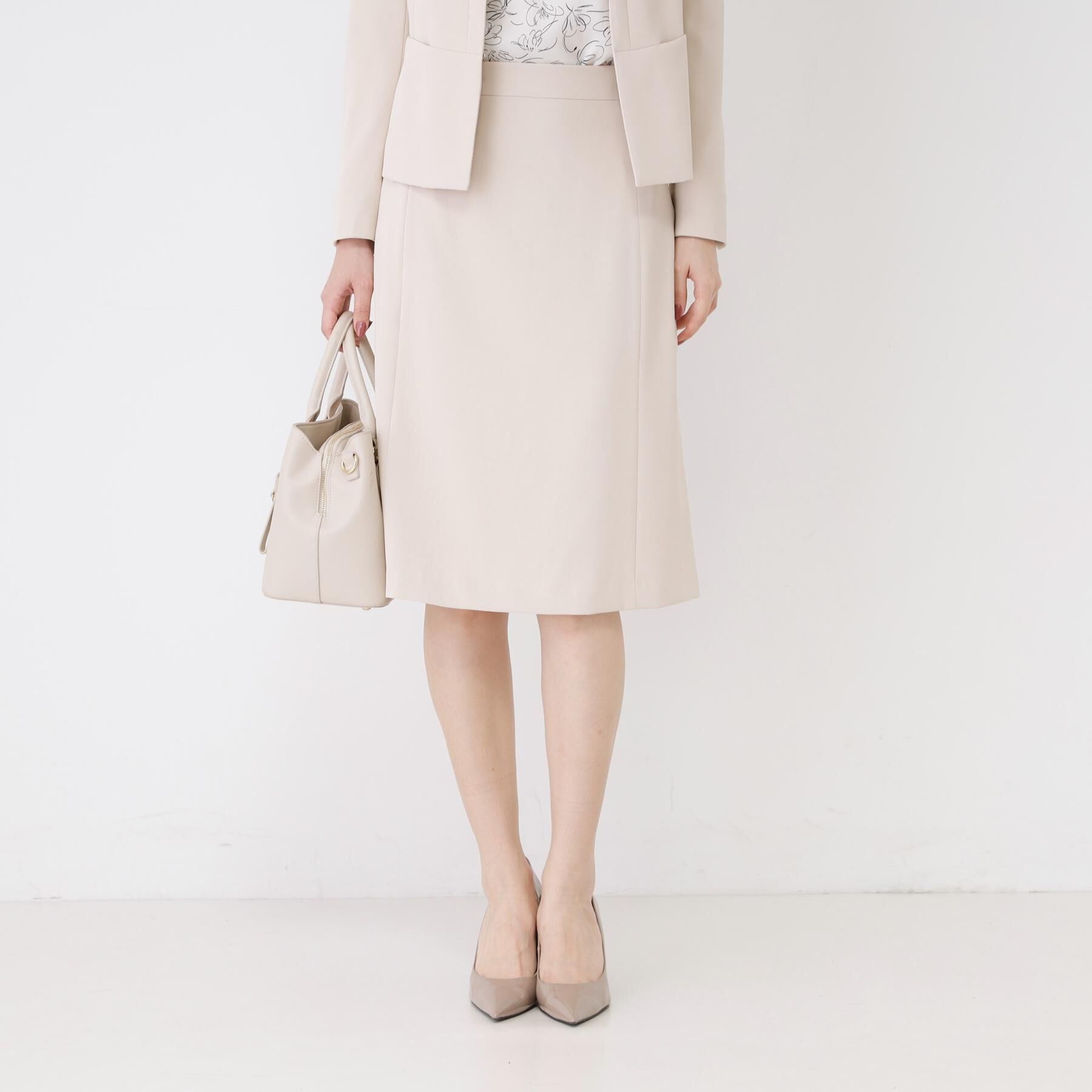 COUP DE CHANCE「【手洗い可／日本製／伸縮性／スーツ可】セミフレアースカート」|スカート|