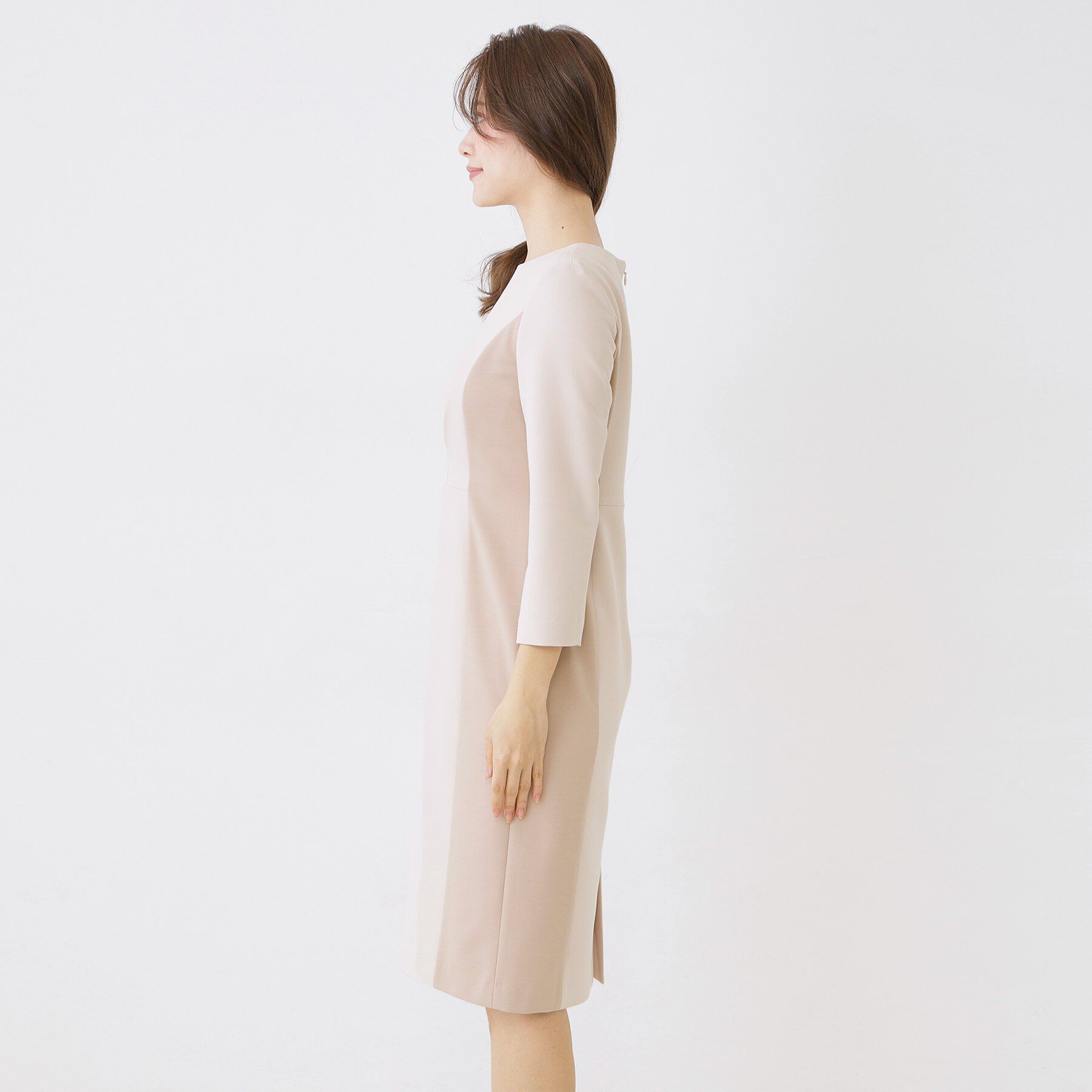 COUP DE CHANCE「【手洗い可／日本製】配色タイトワンピース」|ワンピース|