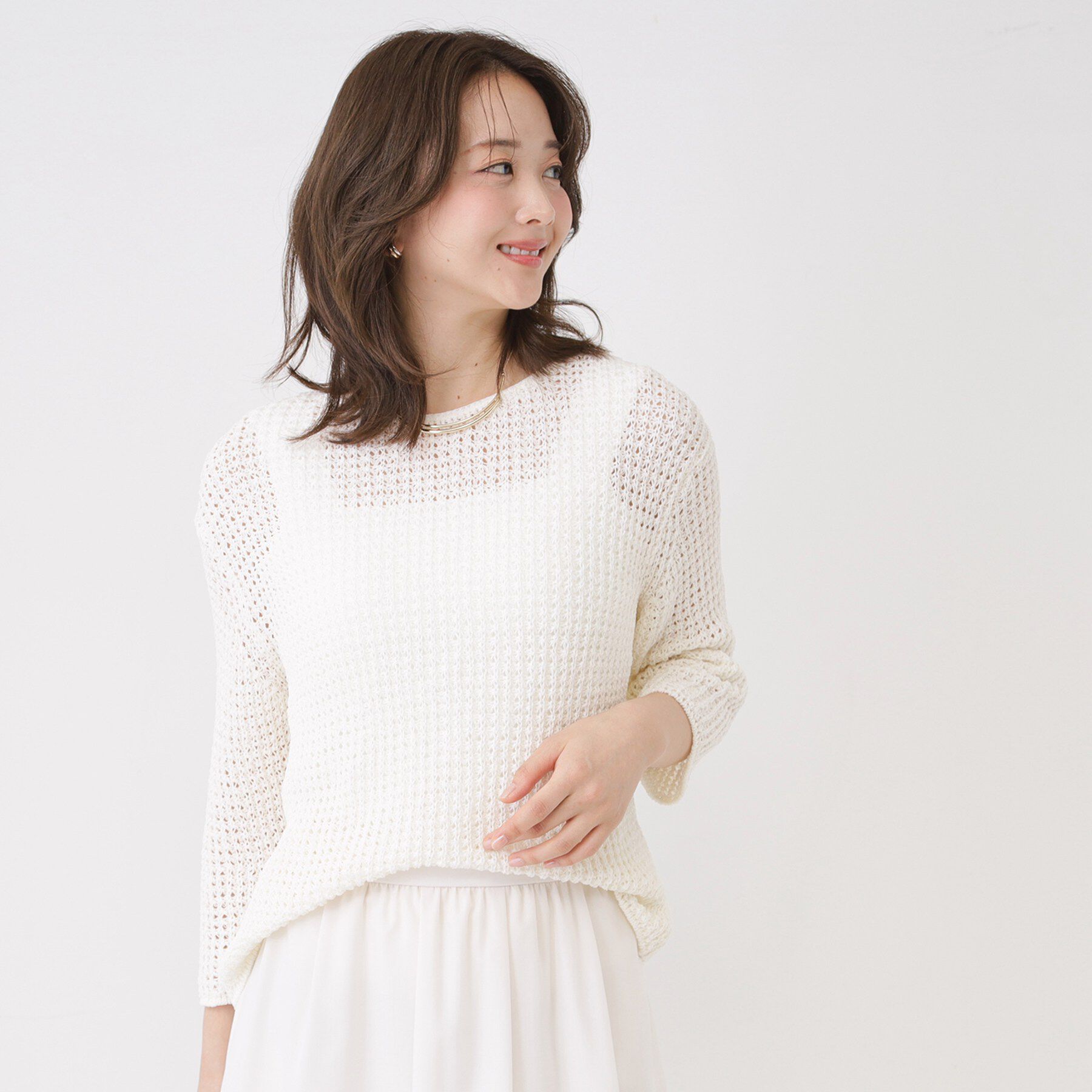 COUP DE CHANCE「【手洗い可／和紙】メッシュニット」|ニット・セーター|