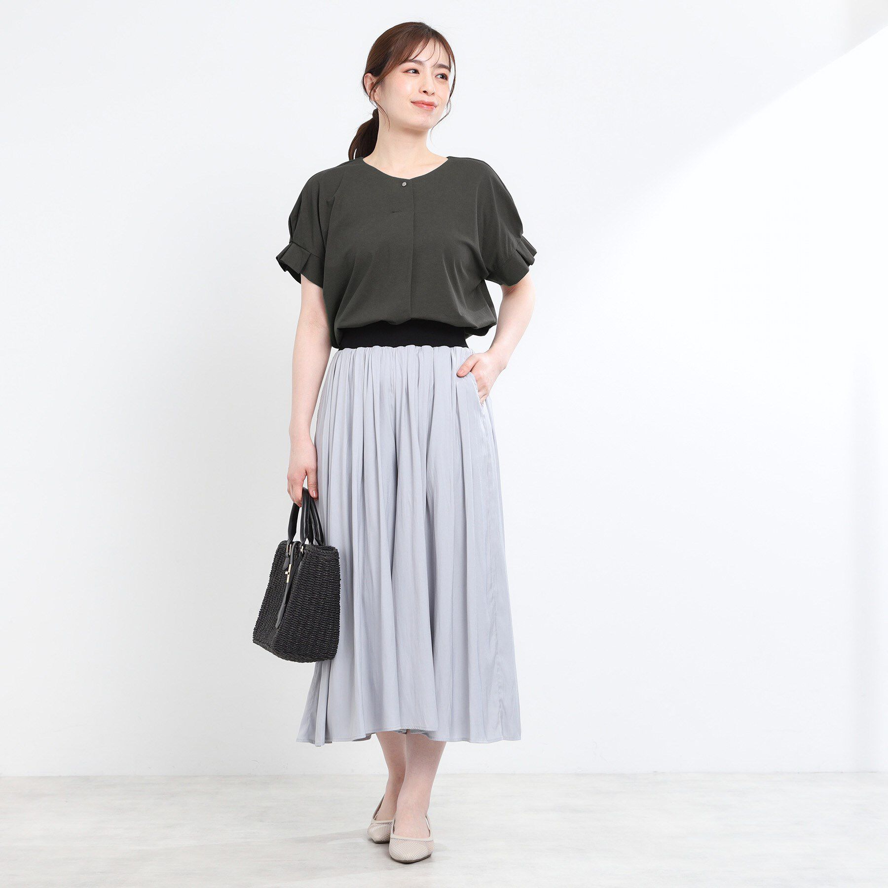 Reflect「Vネックジャージカットソー」|Tシャツ・カットソー|