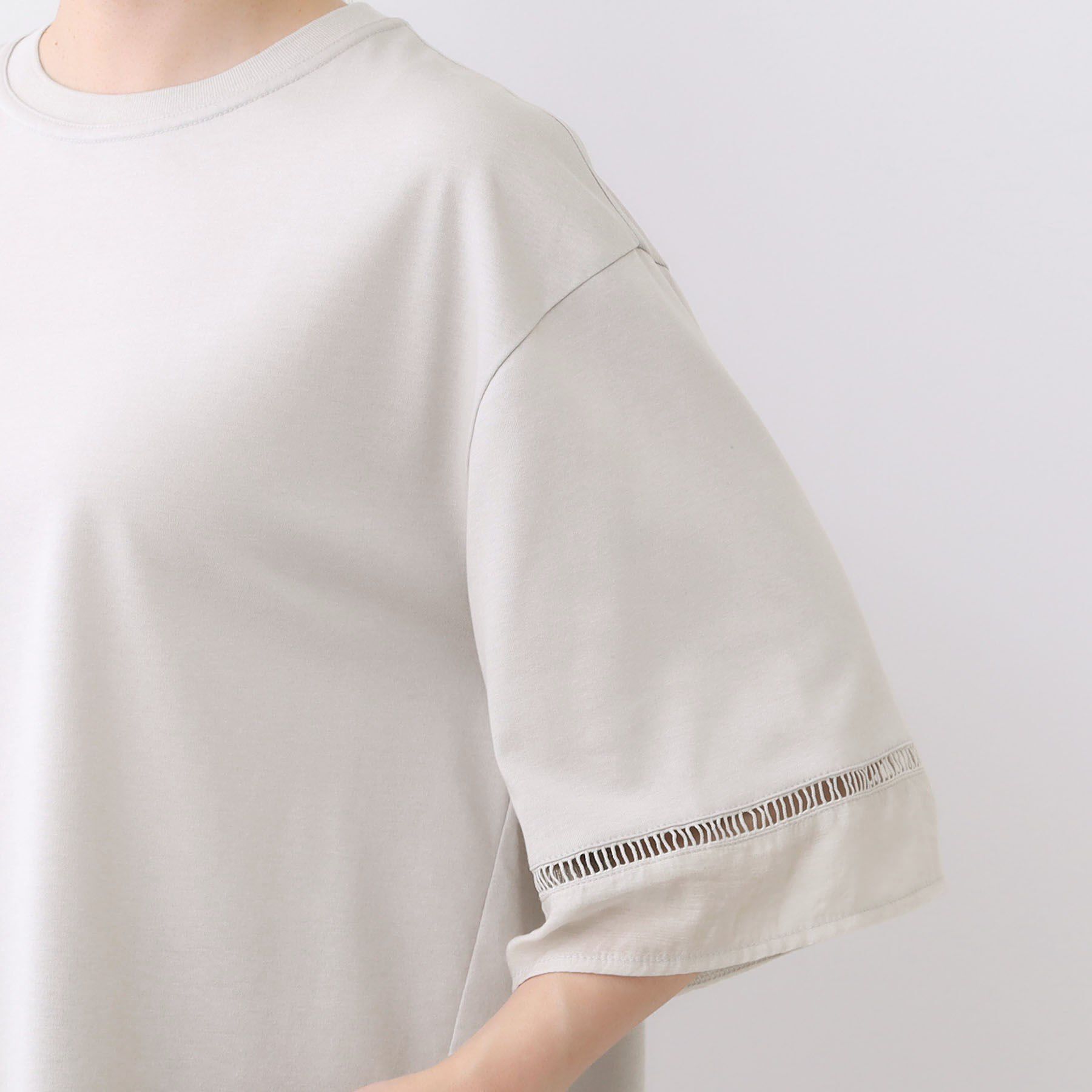 Reflect「【E‐QUALITY／体型カバー】シアー&times;レースデザインプルオーバー」|Tシャツ・カットソー|