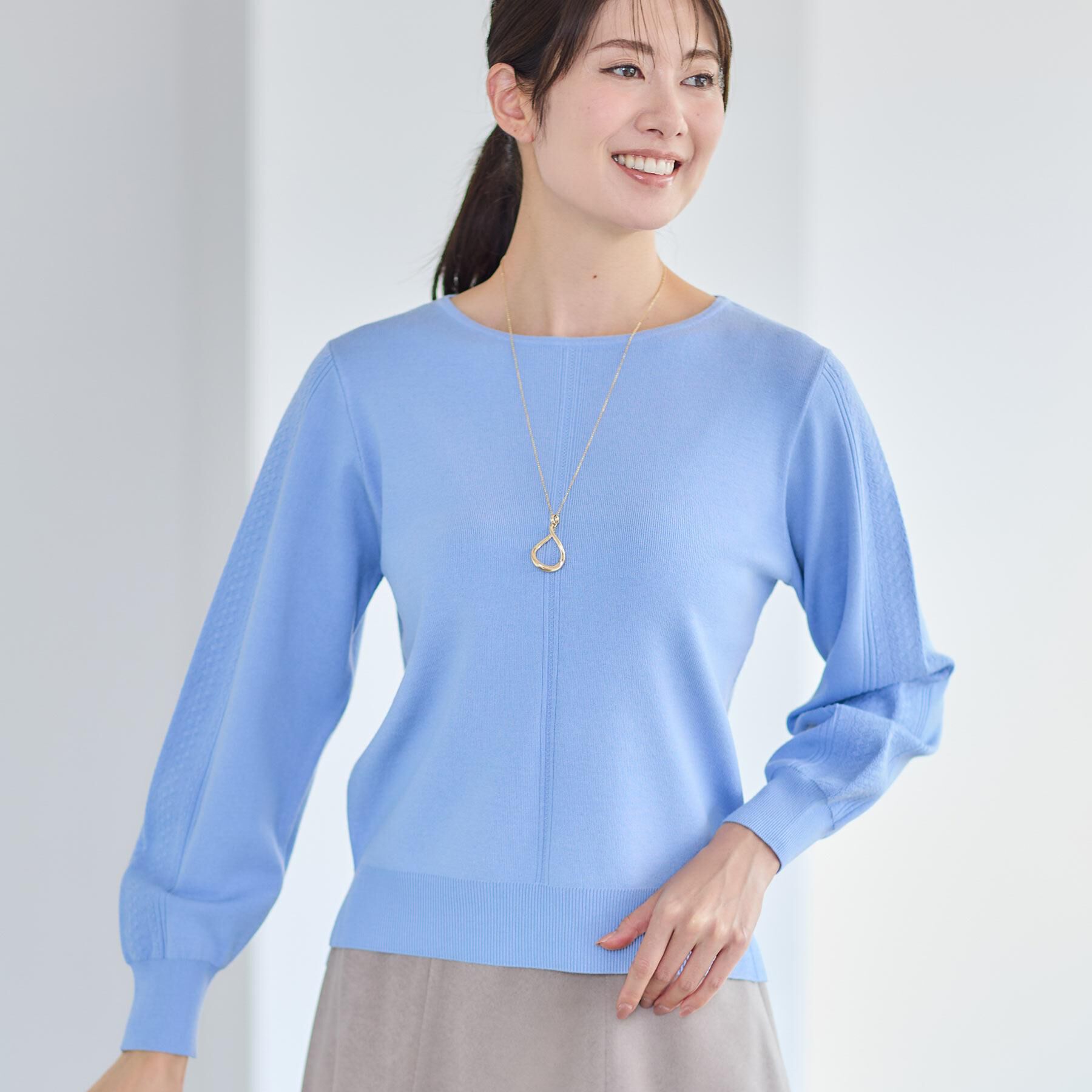 Reflect「【選べる6色／長く着られる◎】ボートネックニット」|ニット・セーター|