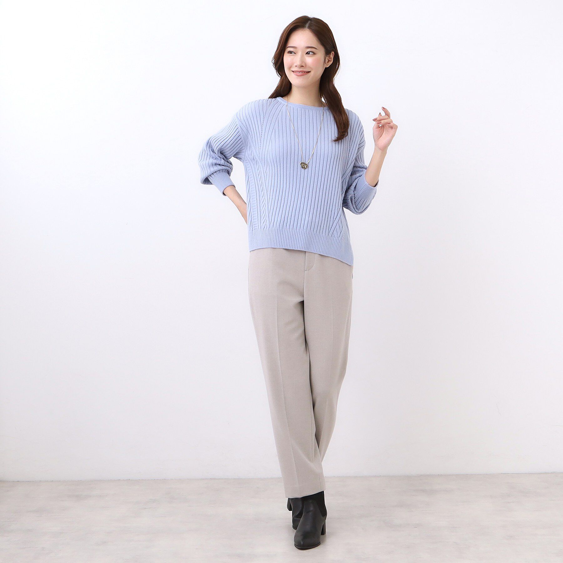 Reflect「【ゆったり着られる◎】ワイドリブニットプルオーバー」|ニット・セーター|