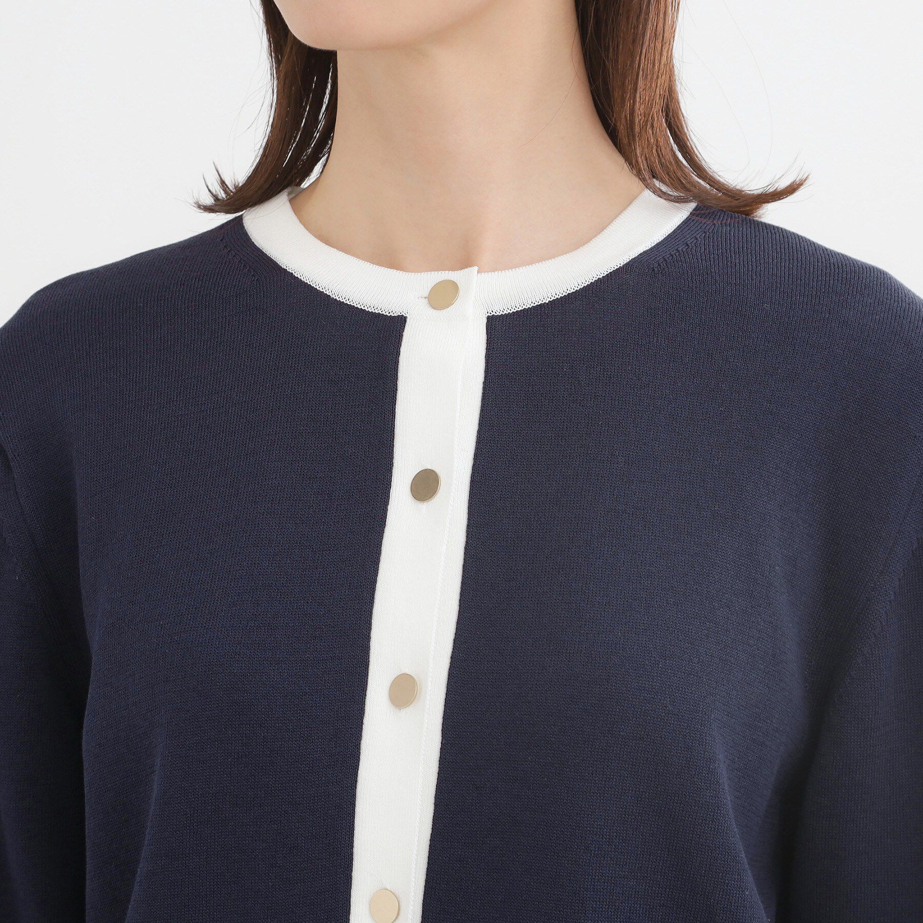 Reflect「【アンサンブル可】バイカラーカーディガン」|カーディガン|