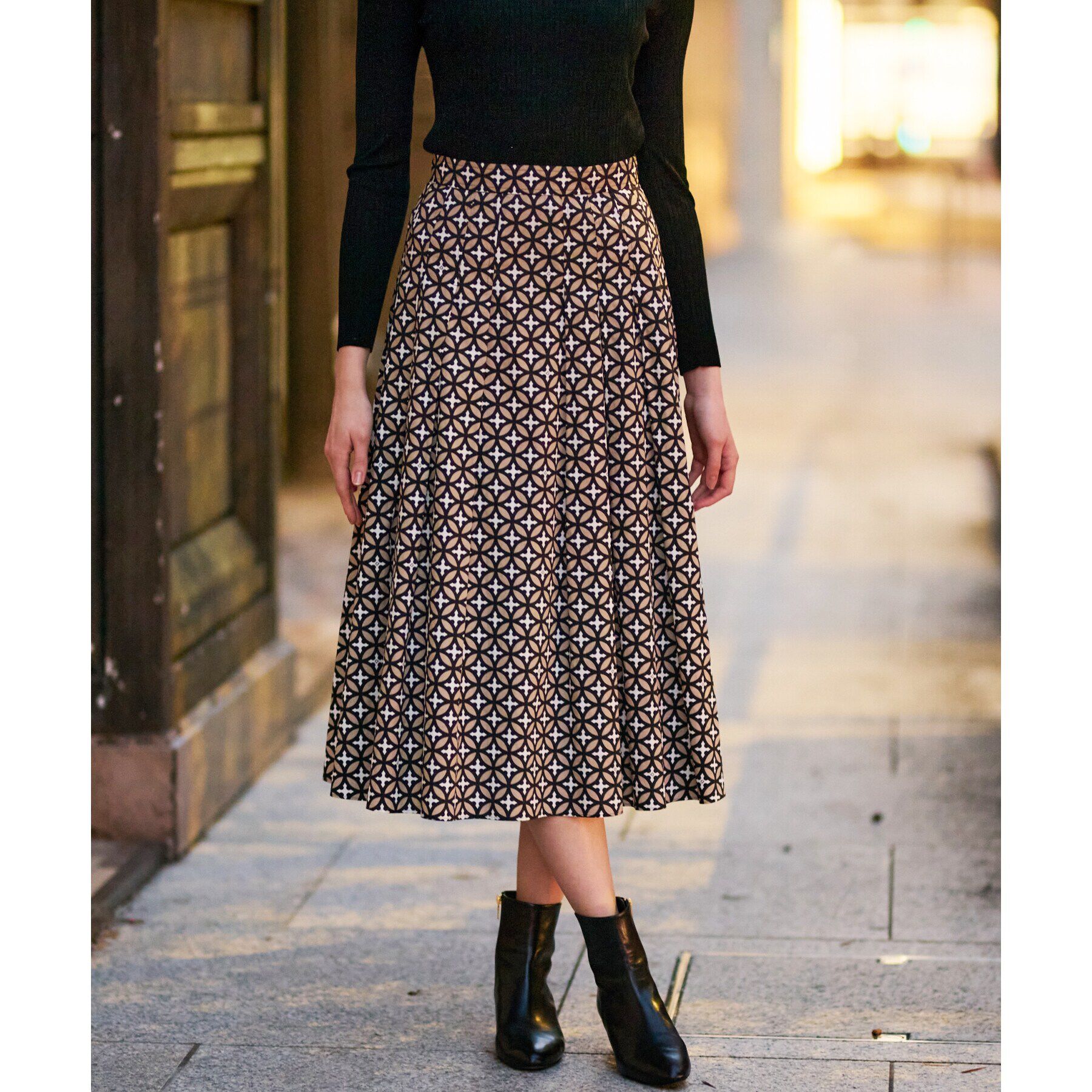 DRESSTERIOR「オーバーラップサークルタックスカート」|スカート|