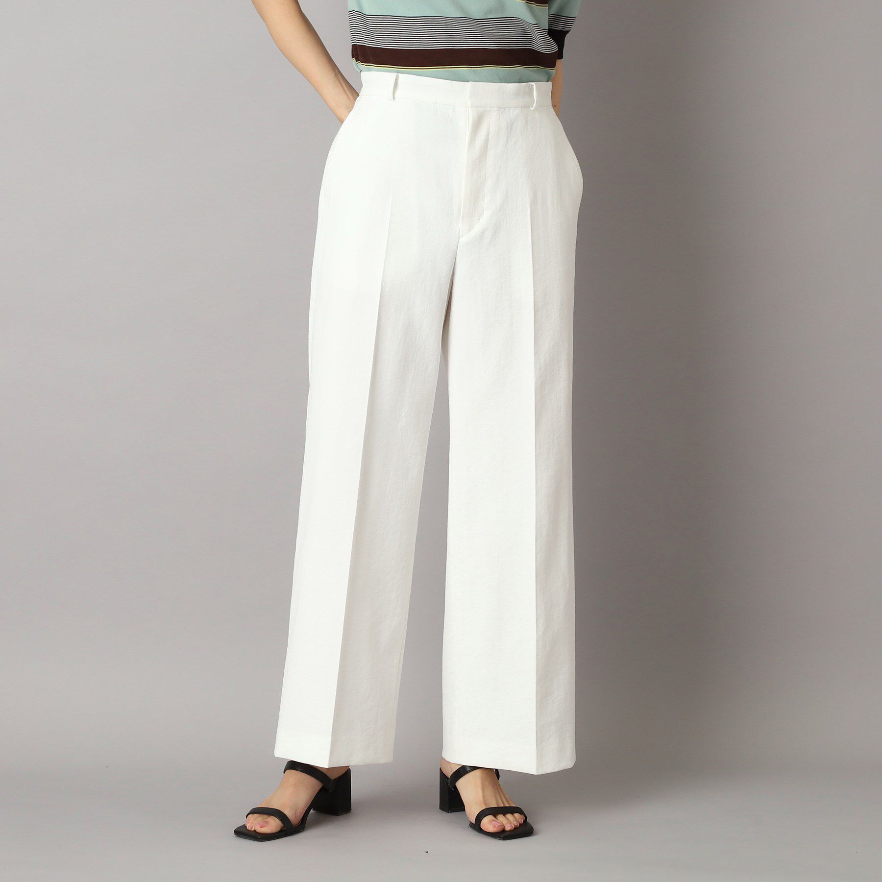 DRESSTERIOR「【洗える/吸水速乾/接触冷感/UVカット】リネンミックスストレッチワイドパンツ」|その他|