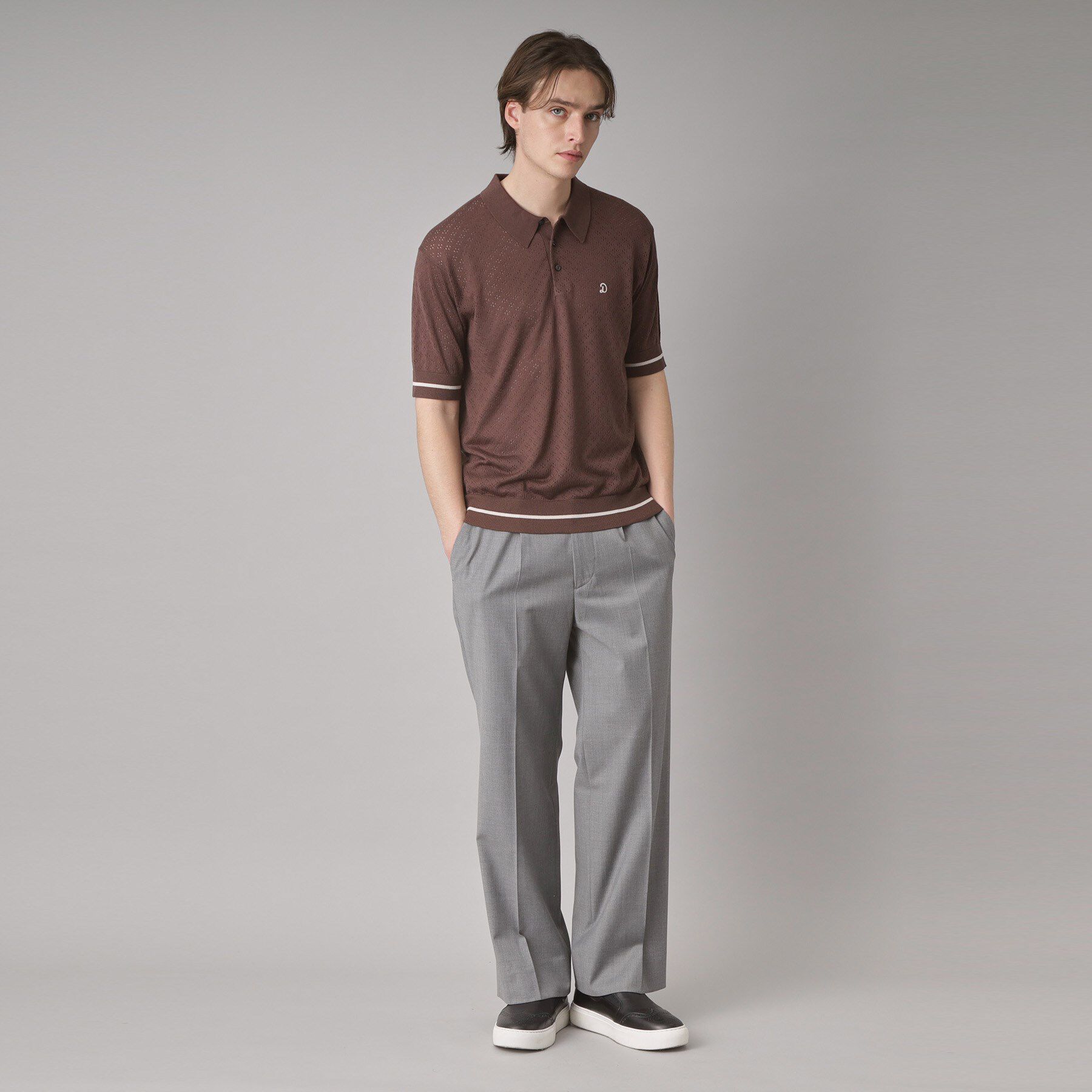 DRESSTERIOR「レースジャカード ニットポロ」|ポロシャツ|