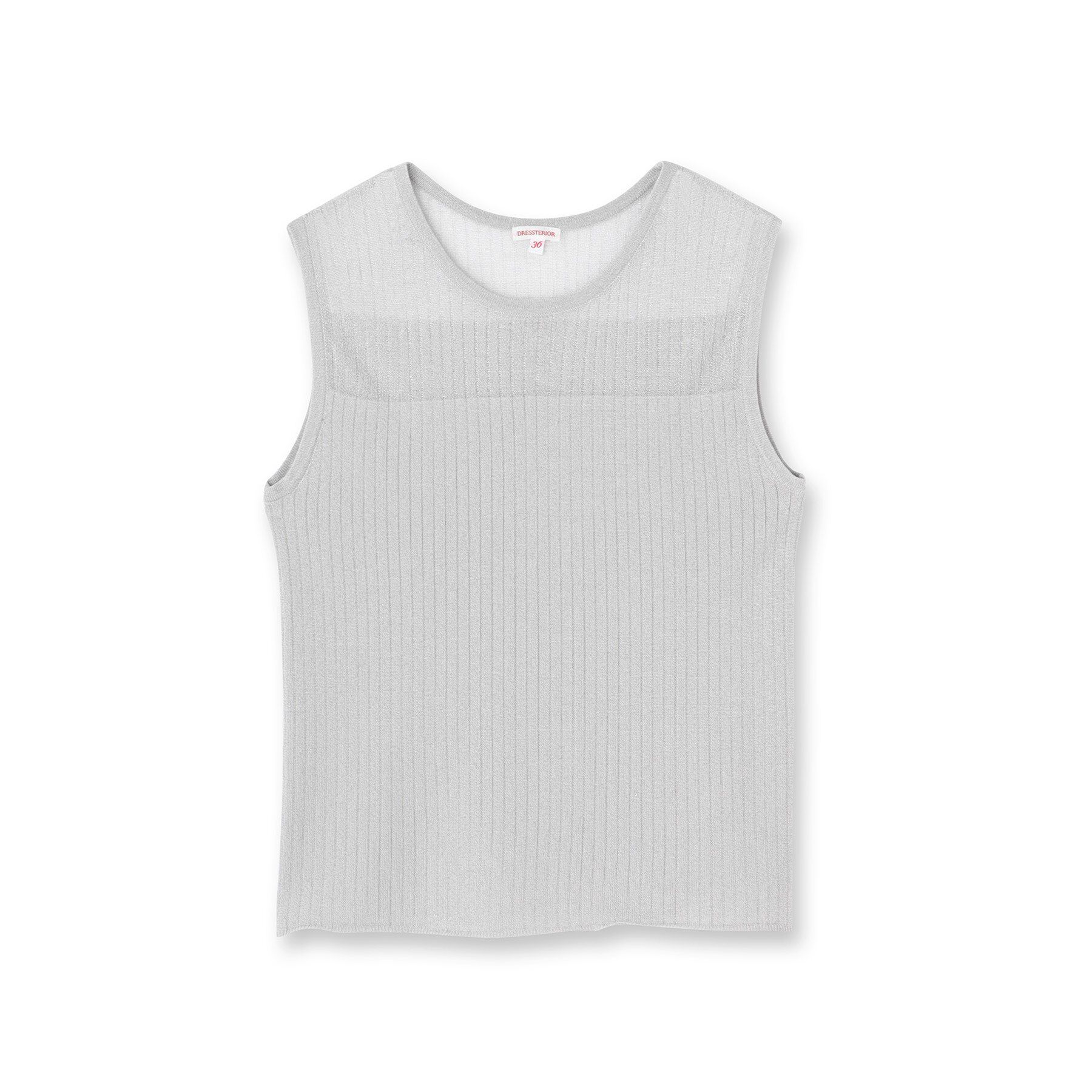 DRESSTERIOR「デコルテシアーノースリーブニット」|ニット・セーター|