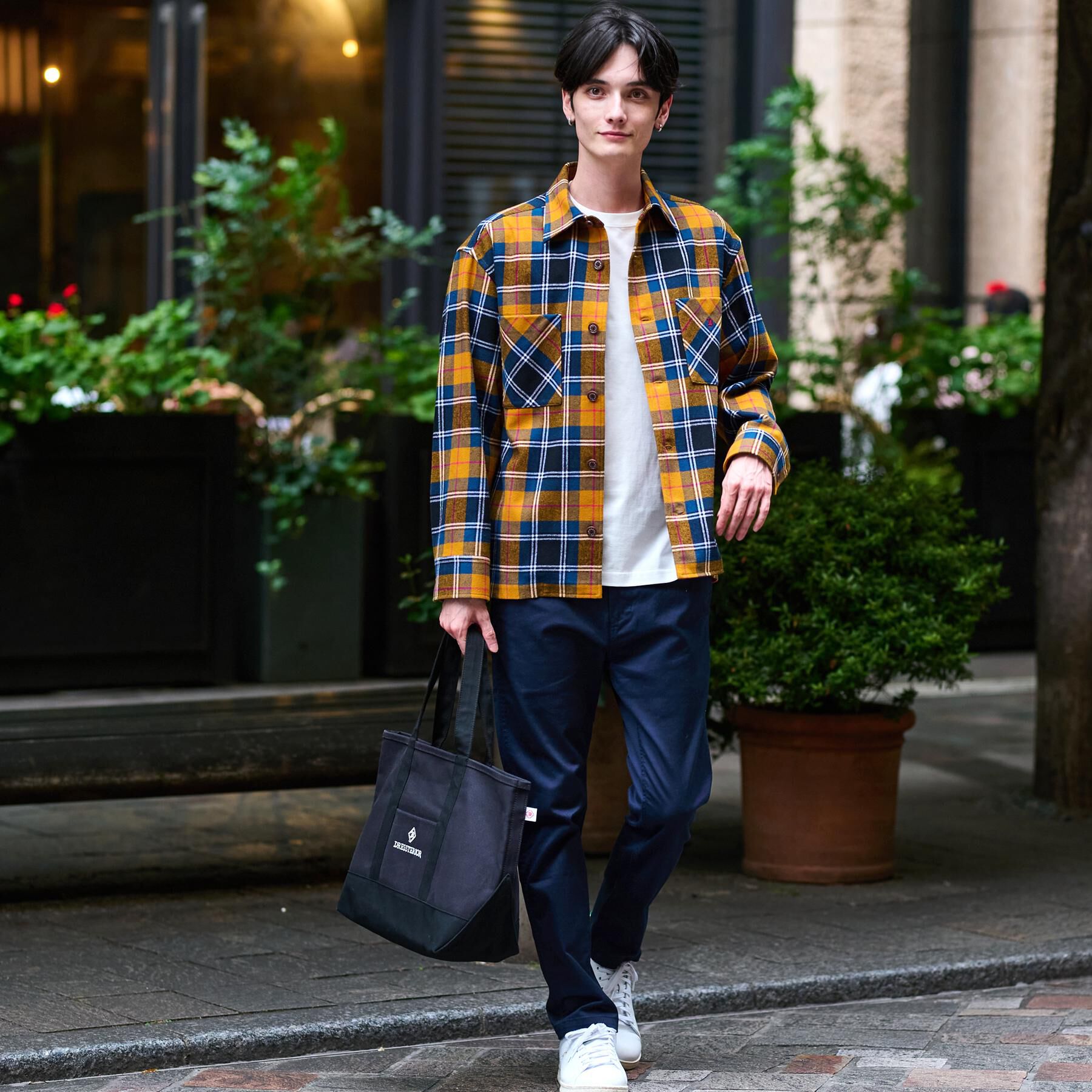 DRESSTERIOR「タータンチェック CPOシャツブルゾン」|シャツ・ブラウス|