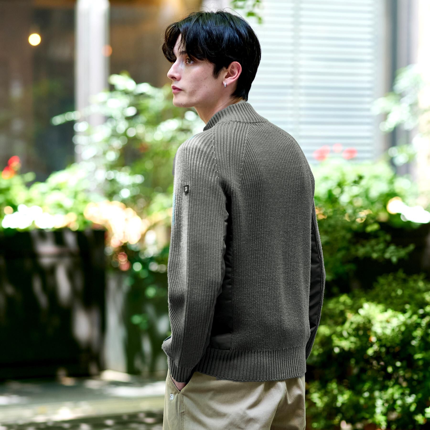 DRESSTERIOR「ミリタリーニットジャケット」|カーディガン|