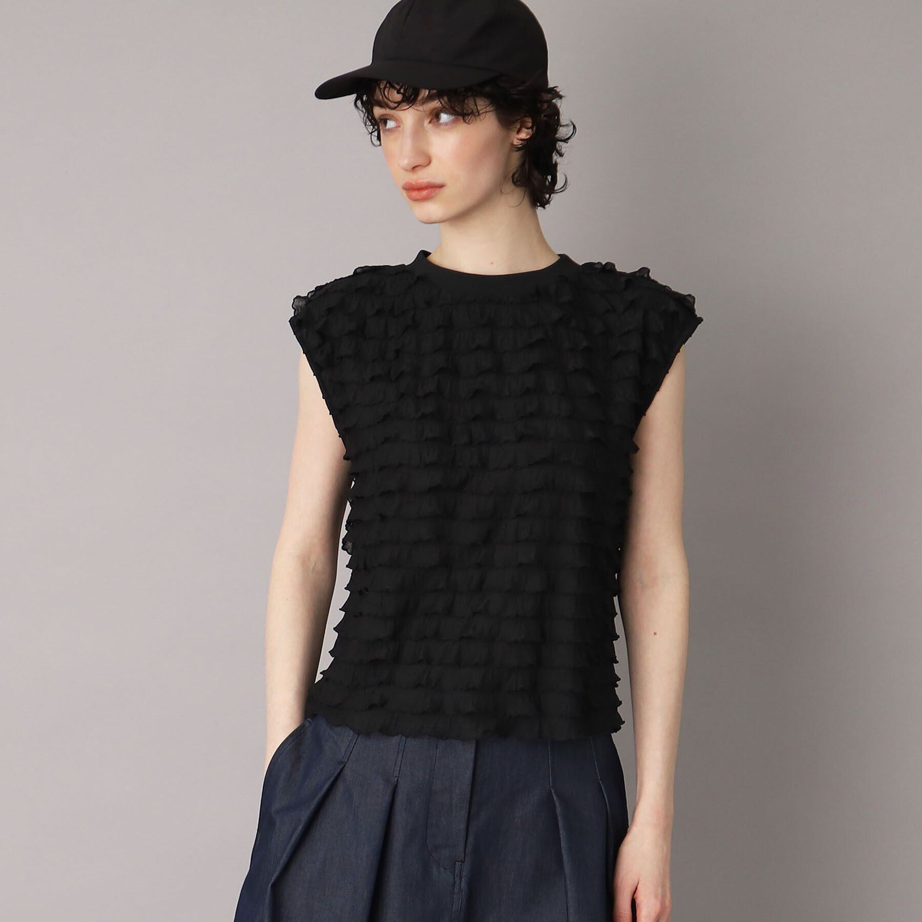 DRESSTERIOR「PROVOKE（プロヴォーク）【別注】フリルフレンチスリーブトップス」|Tシャツ・カットソー|