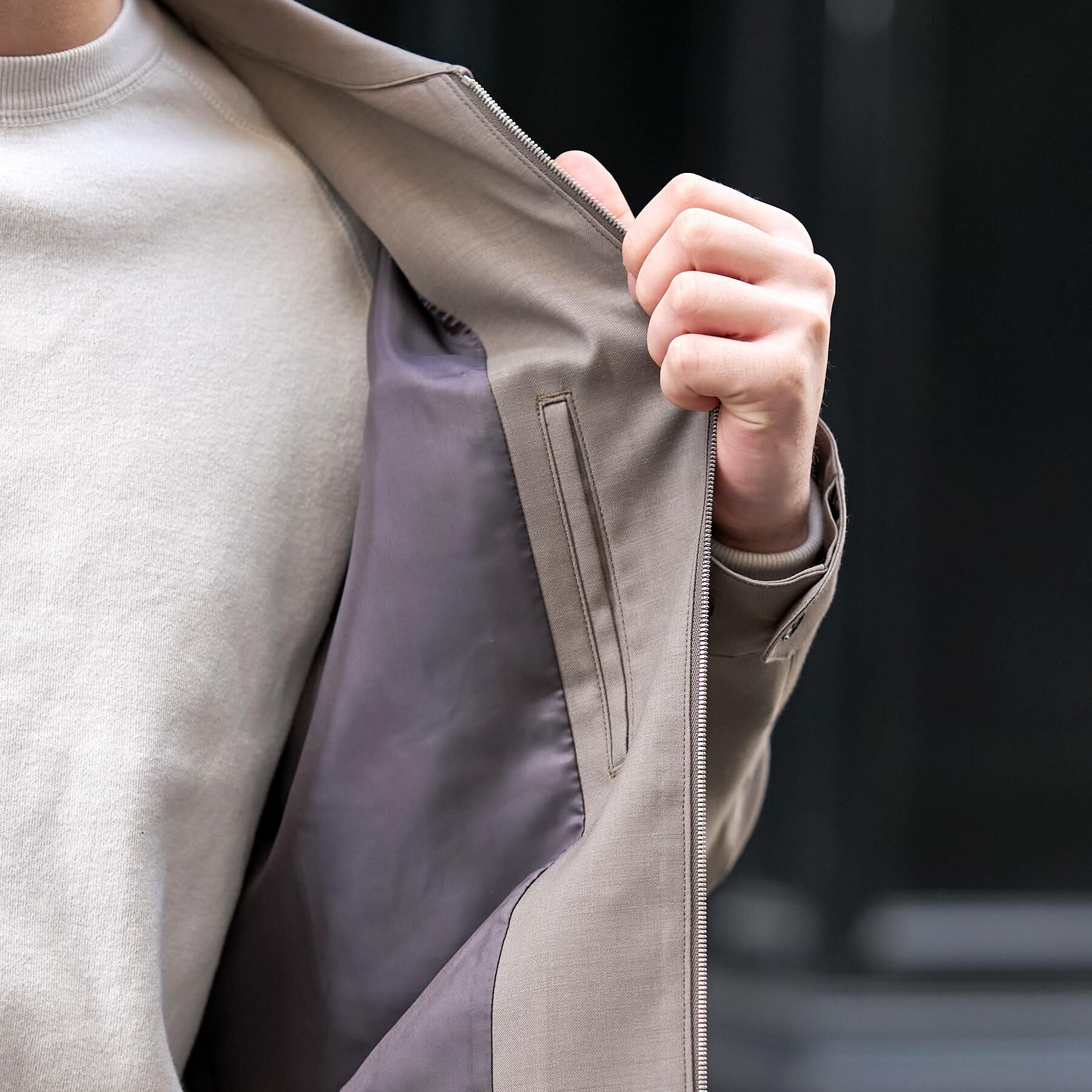 DRESSTERIOR「【ウォッシャブル】ウールハリントン ジャケット」|ブルゾン・スタジャン|