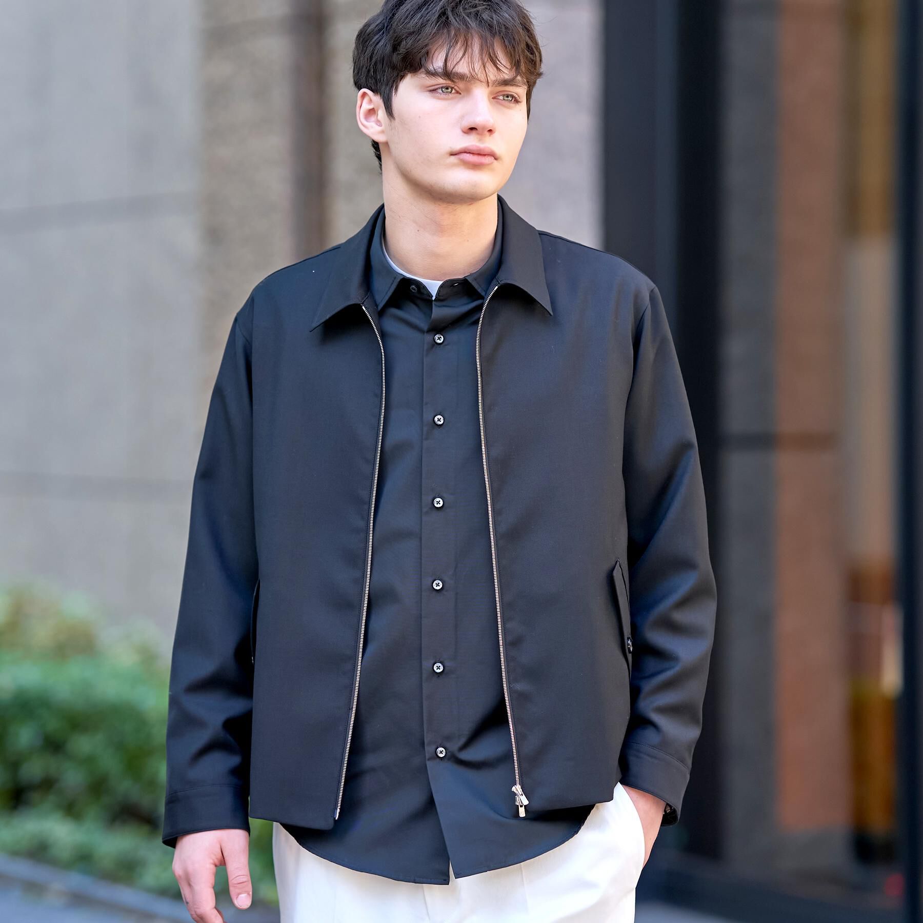 DRESSTERIOR「【ウォッシャブル】ウールハリントン ジャケット」|ブルゾン・スタジャン|