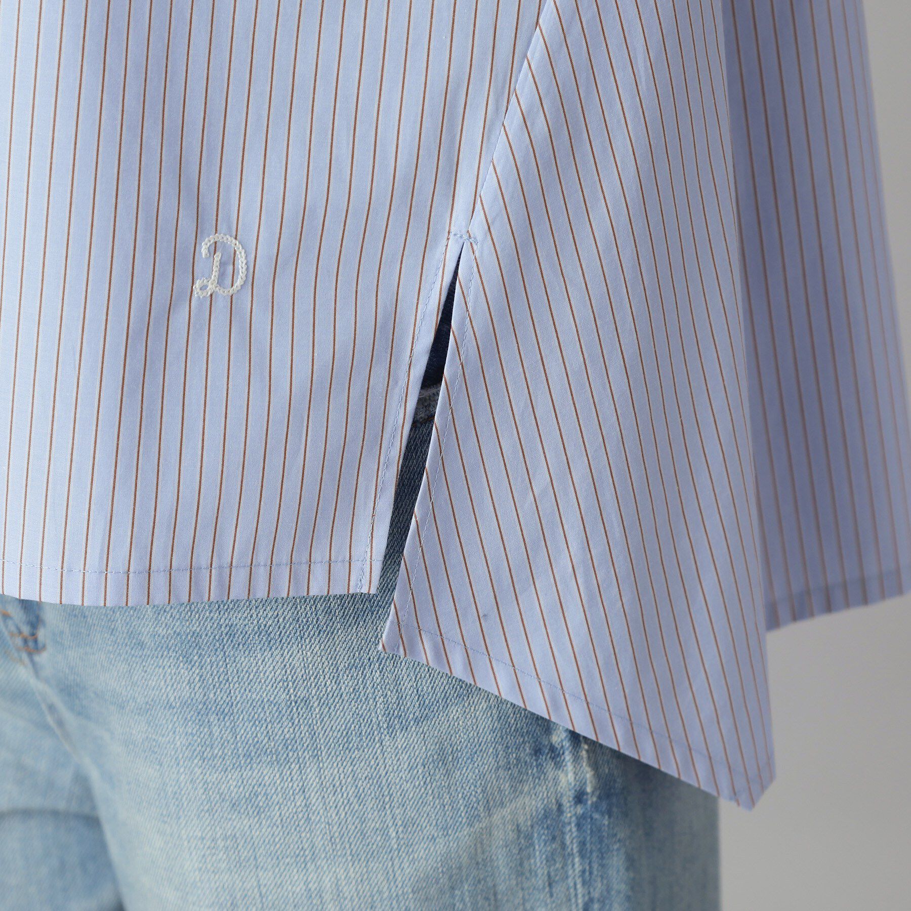 DRESSTERIOR「【毎年人気/ウォッシャブル】バックフレア ストライプシャツ」|シャツ・ブラウス|