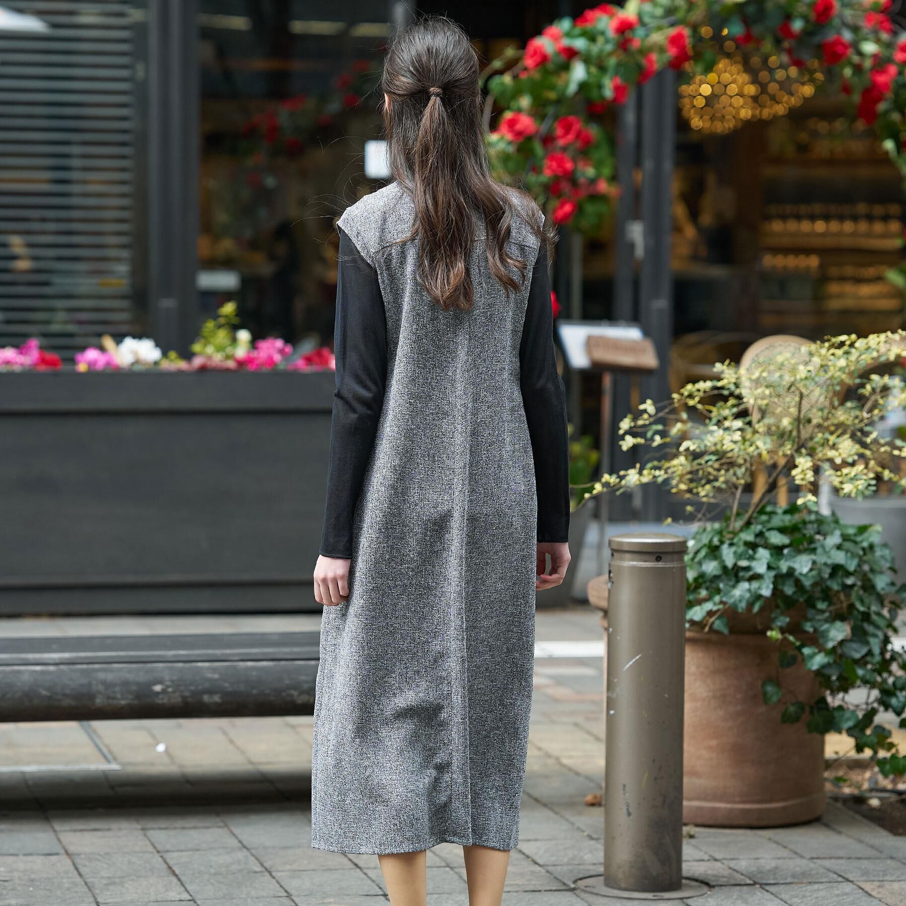 DRESSTERIOR「ウォッシャブル ツイードライク ワンピース」|ワンピース|