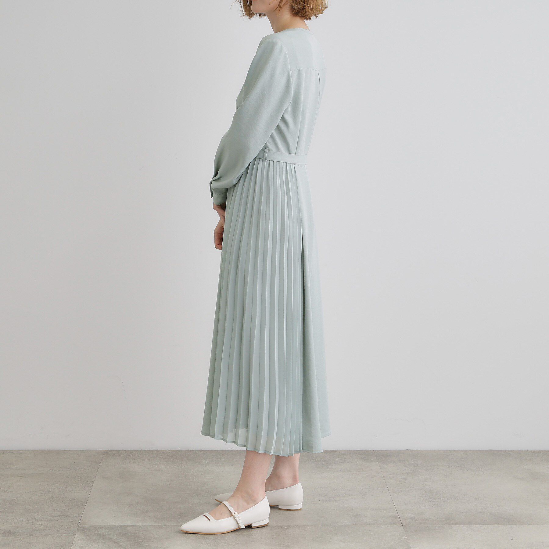 grove「サイドプリーツシャツワンピース」|ワンピース|
