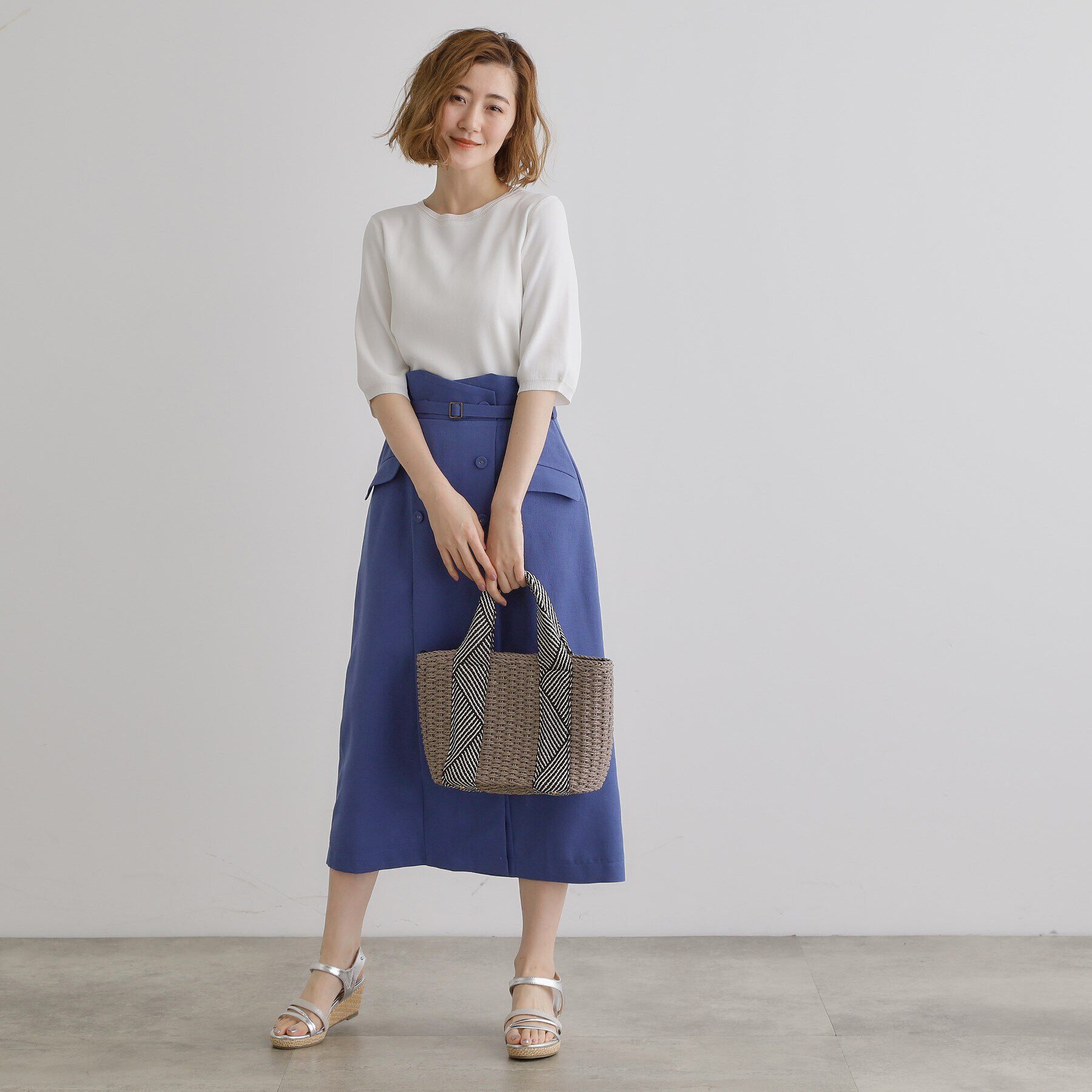 grove「ペーパー巾着コードラメ2WAYトート」|トートバッグ|