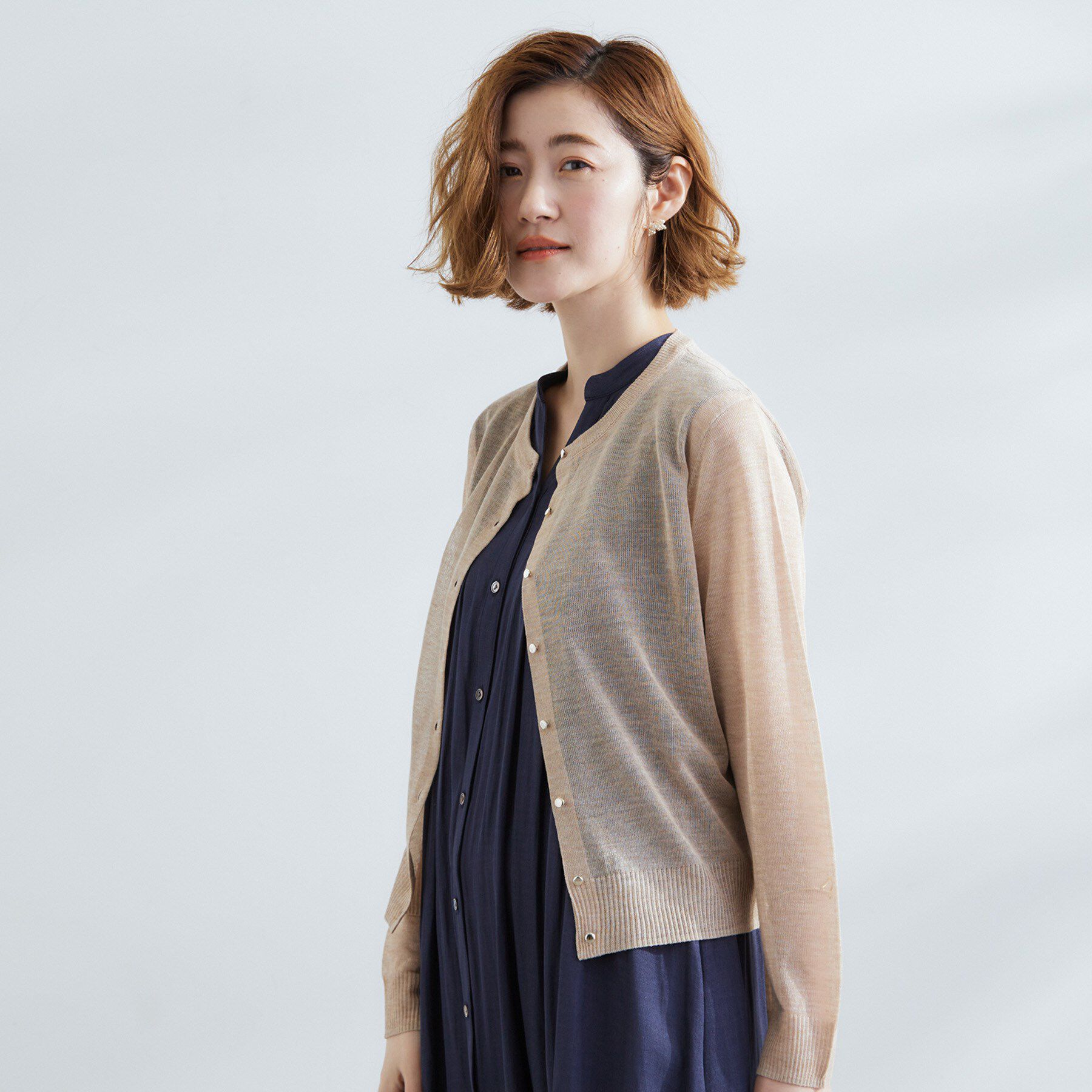 grove「【雑誌掲載】洗えるシアーカーディガン」|カーディガン|