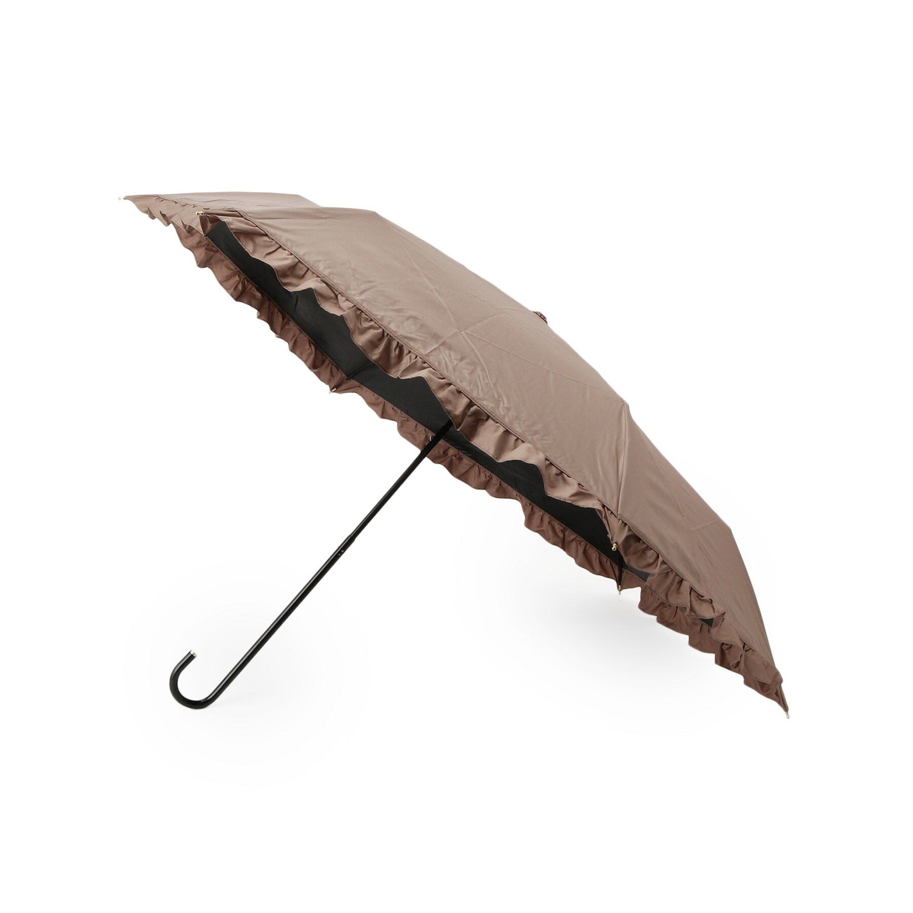 grove「遮熱遮光クラシックフリル折り畳み傘」|傘|ブラウン(043)