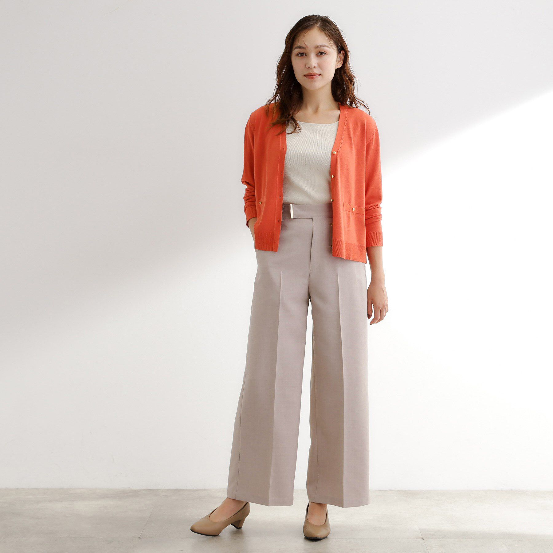 grove「【アンサンブル対応】金ボタンVネックカーディガン」|カーディガン|