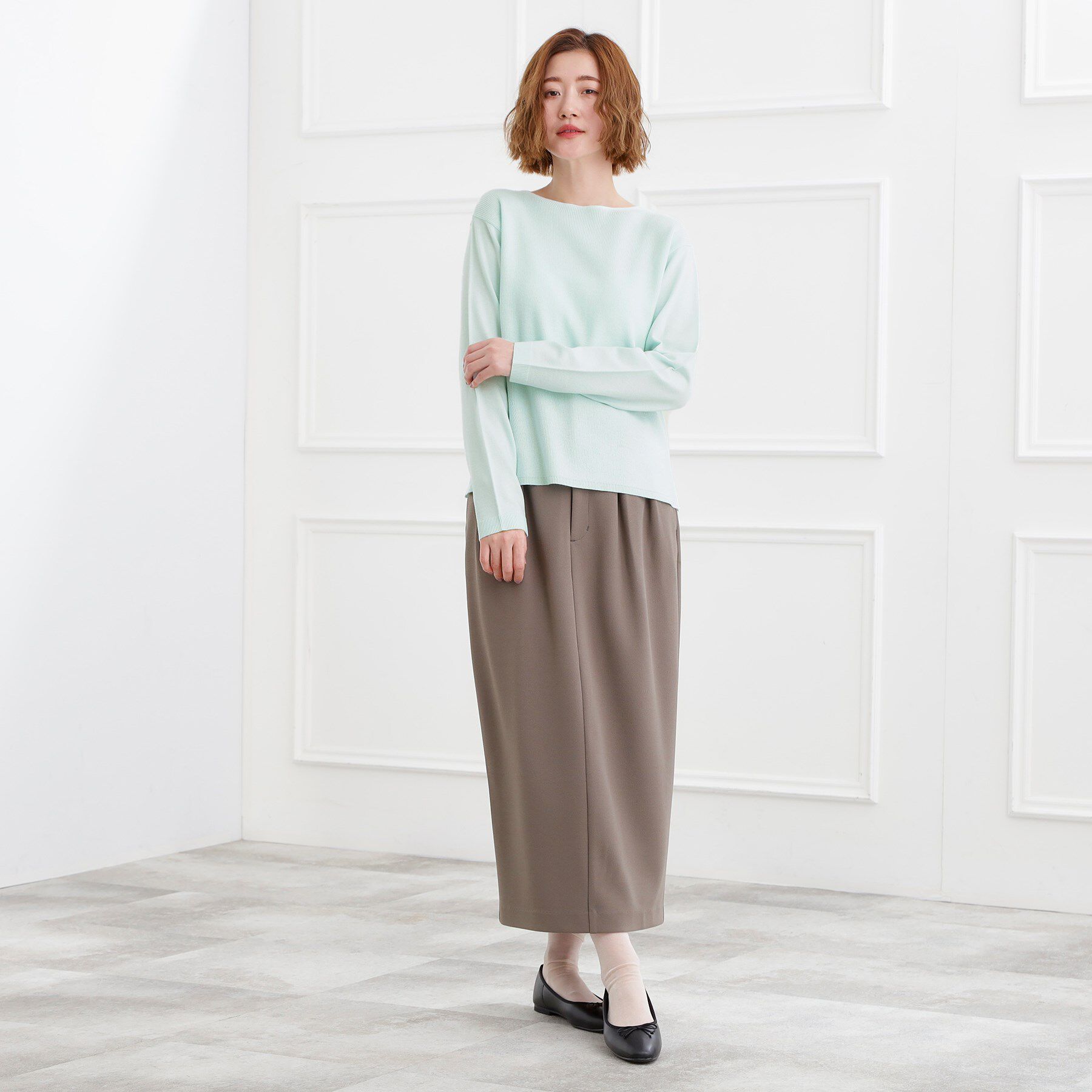 grove「春新色！洗濯機で洗えるベーシックニット【毛玉軽減】」|ニット・セーター|