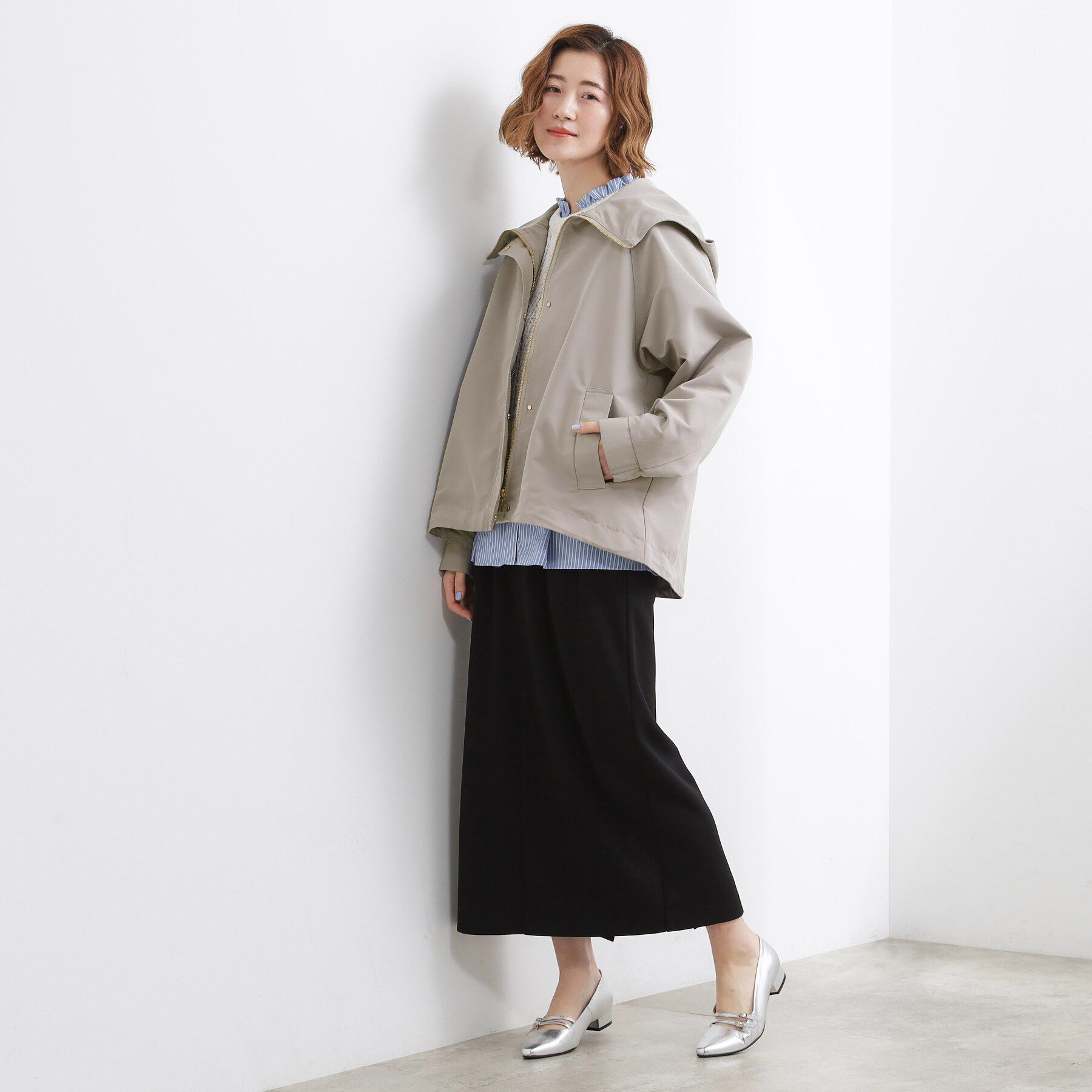 grove「【貴島明日香さん着用】【撥水】きれいめに着こなせるマウンテンパーカ」|ブルゾン・スタジャン|