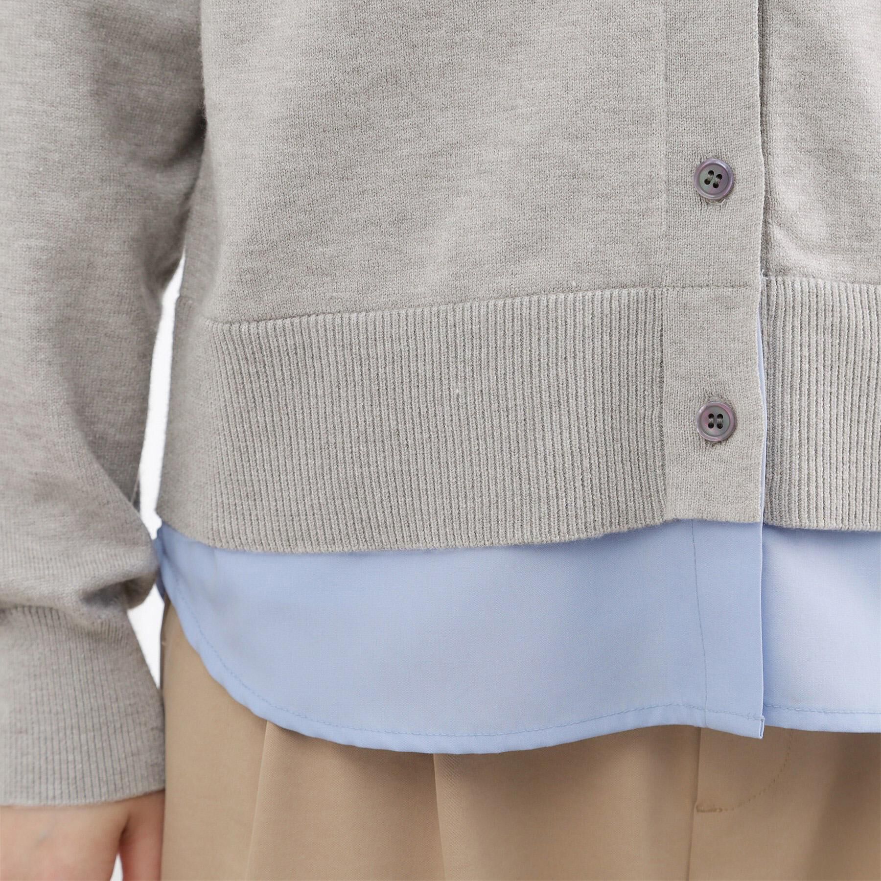 grove「シャツドッキング ニットカーディガン」|カーディガン|