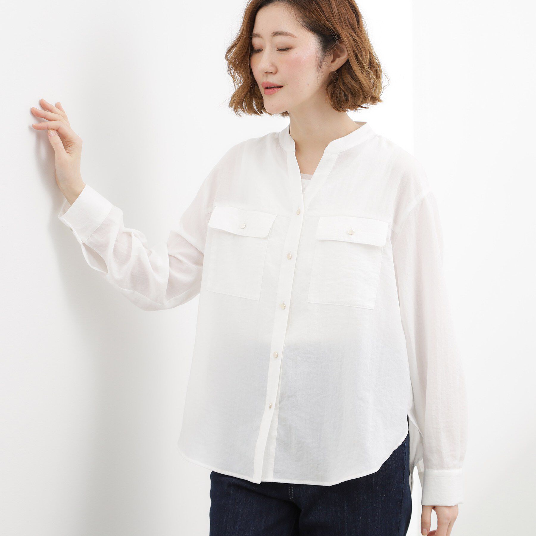 grove「【貴島明日香さん着用】お仕事も普段も。今どきワークシャツブラウス」|シャツ・ブラウス|