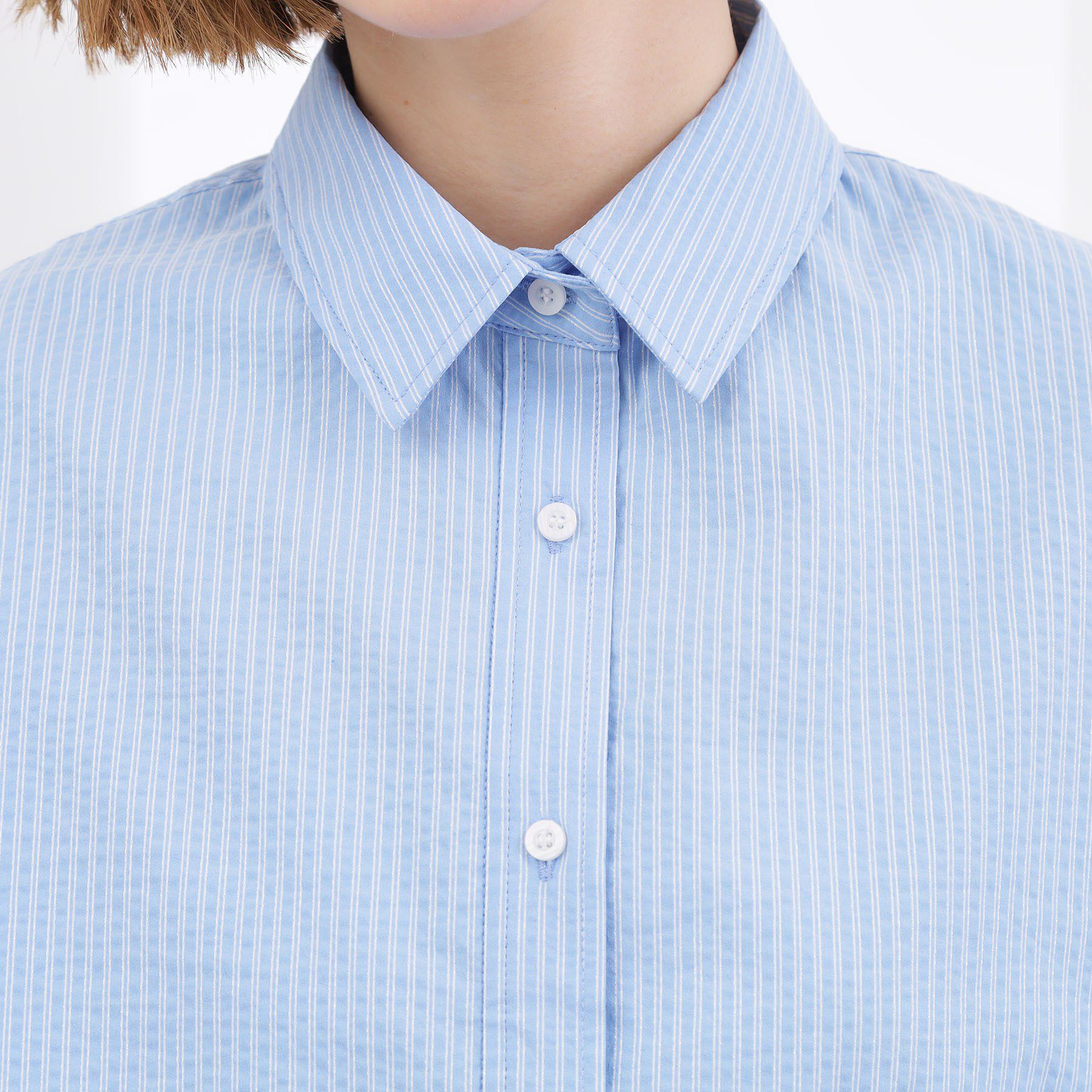 grove「【貴島明日香さん着用】一度着たら手放せない、驚きの伸びを備えたコットンナイロンストレッチシャツ」|シャツ・ブラウス|