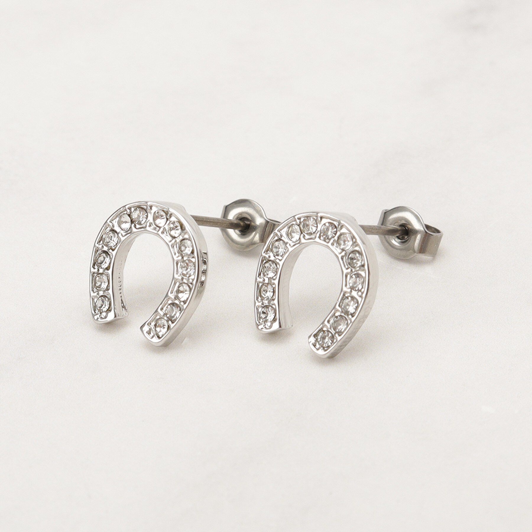 grove「【HORSESHOEシリーズ】キラキラビジューホースシューピアス」|ピアス|シルバー(006)