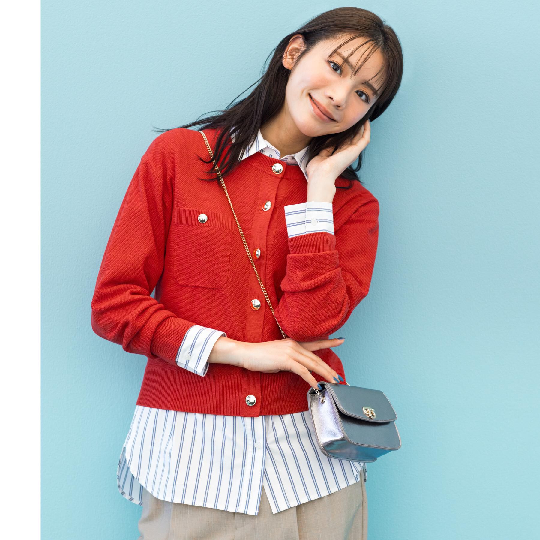 grove「【貴島明日香さん着用】フロントポケットカーディガン」|カーディガン|