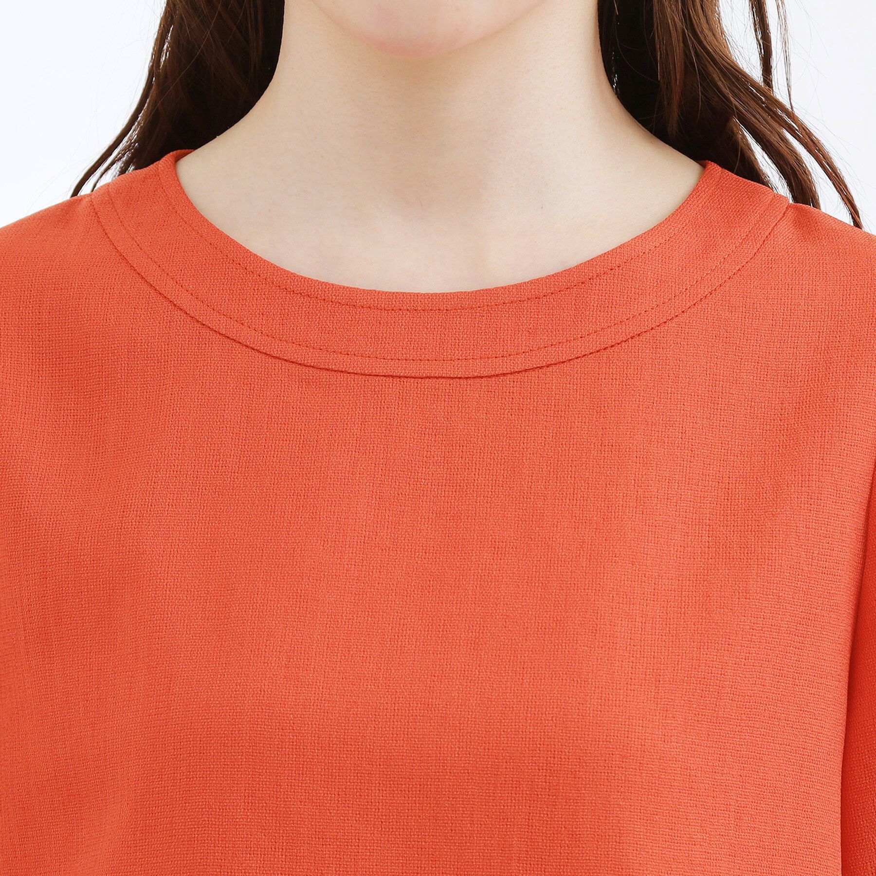 grove「【体型カバーも叶う】麻調メッシュランタンスリーブブラウス」|シャツ・ブラウス|