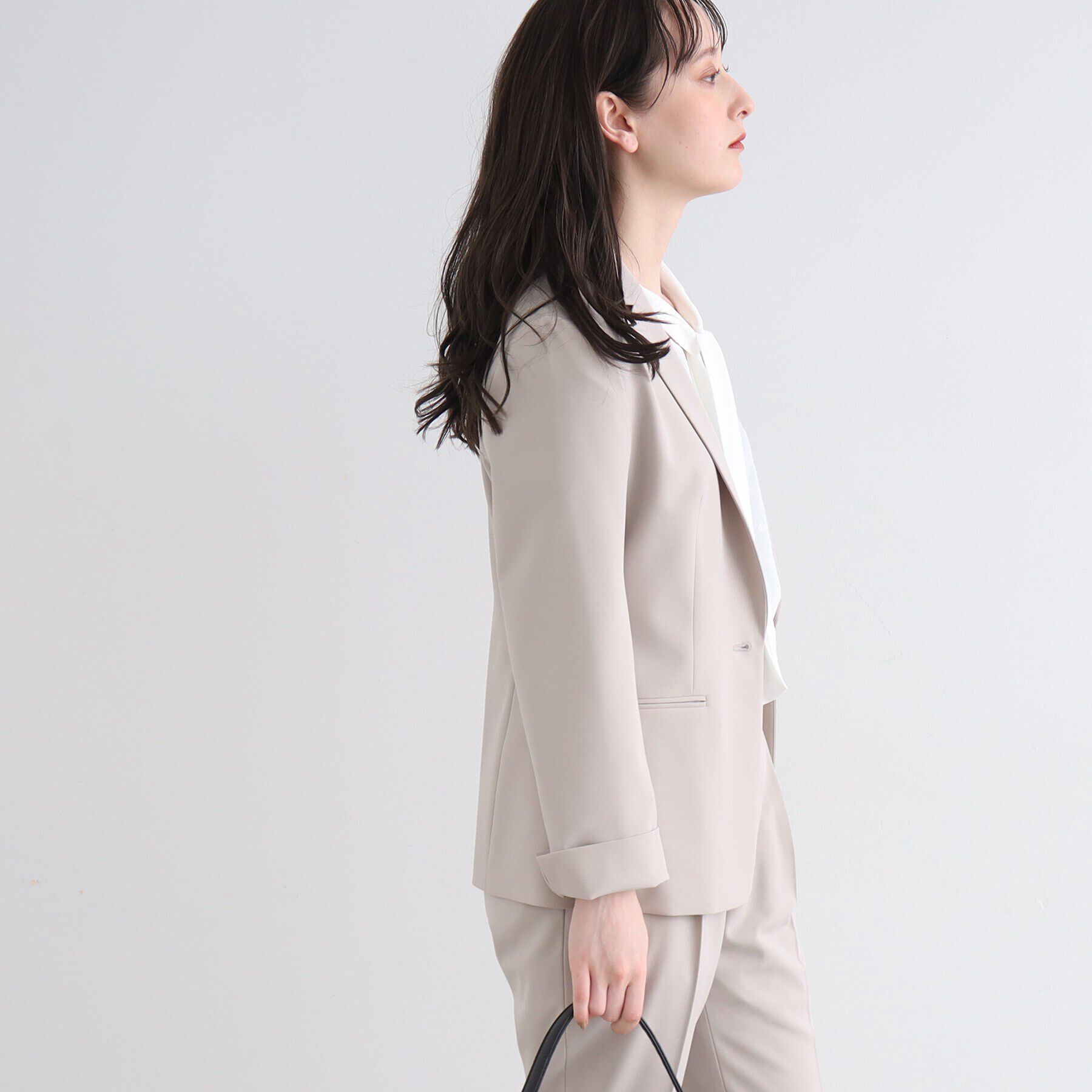 INDIVI「【洗える/通勤/UVケア/日本製】ストレッチテーラードジャケット」|スーツ|