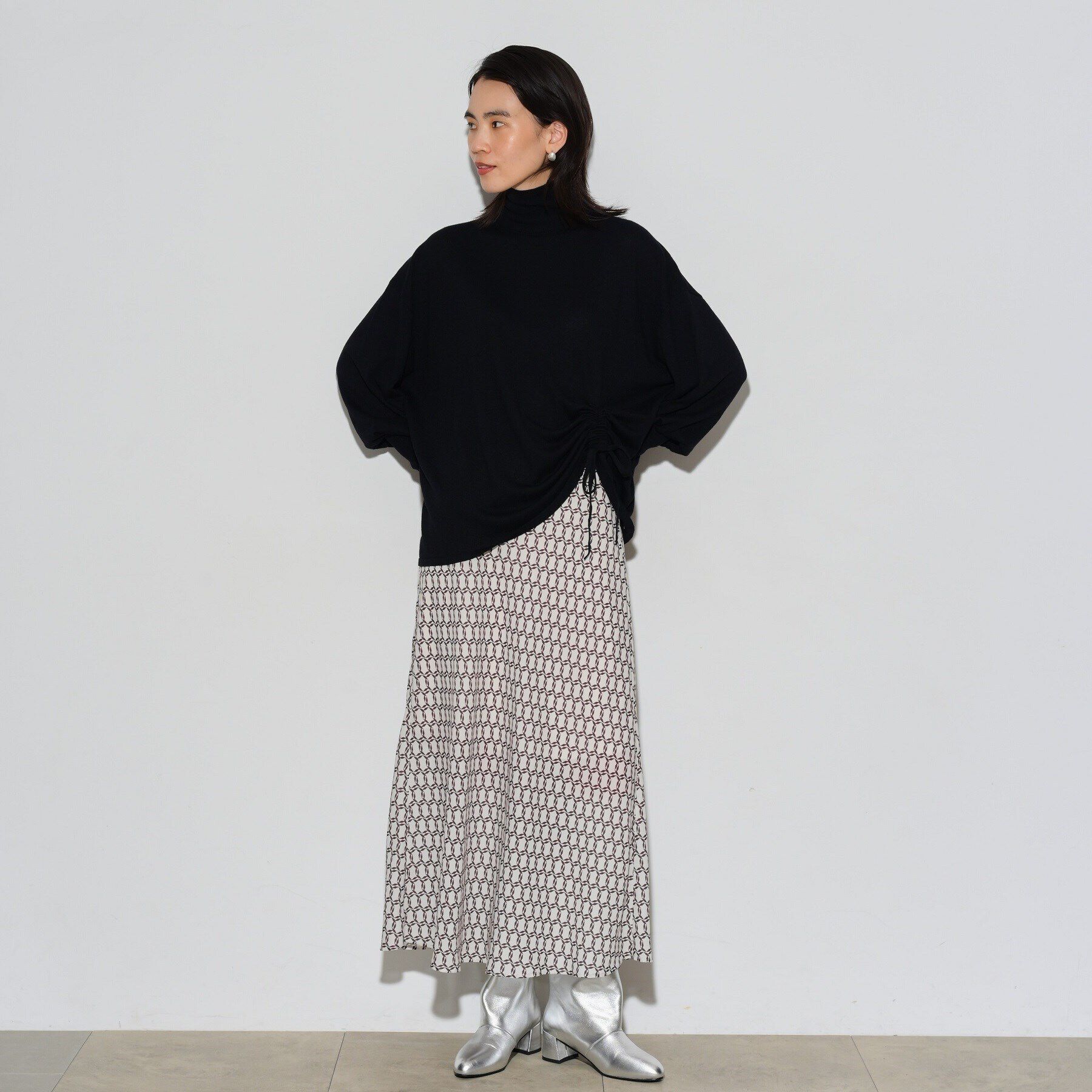 GALLEST「サイドシャーリングハイネックニット」|ニット・セーター|