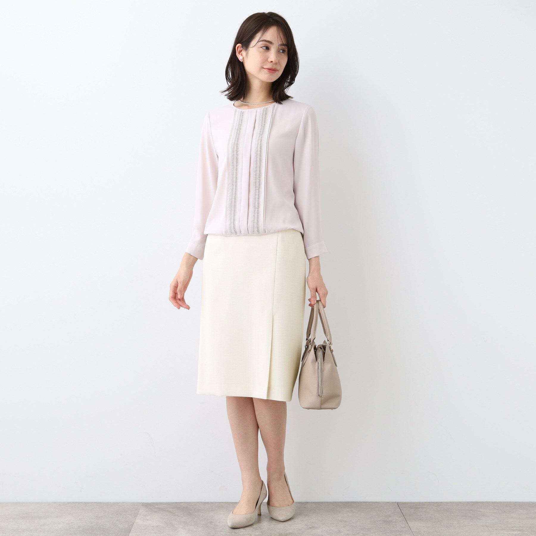 INDIVI「【洗える／スーツ】ストレートラインスカート」|スーツ|