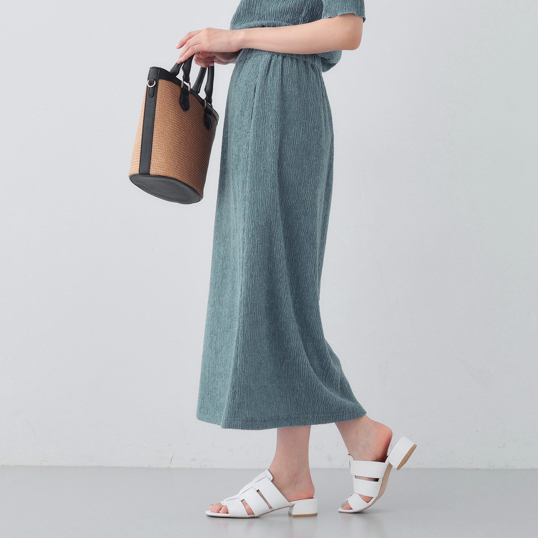 INDIVI「【日本製／SETUP可能】巻き風デザインスカート」|スカート|