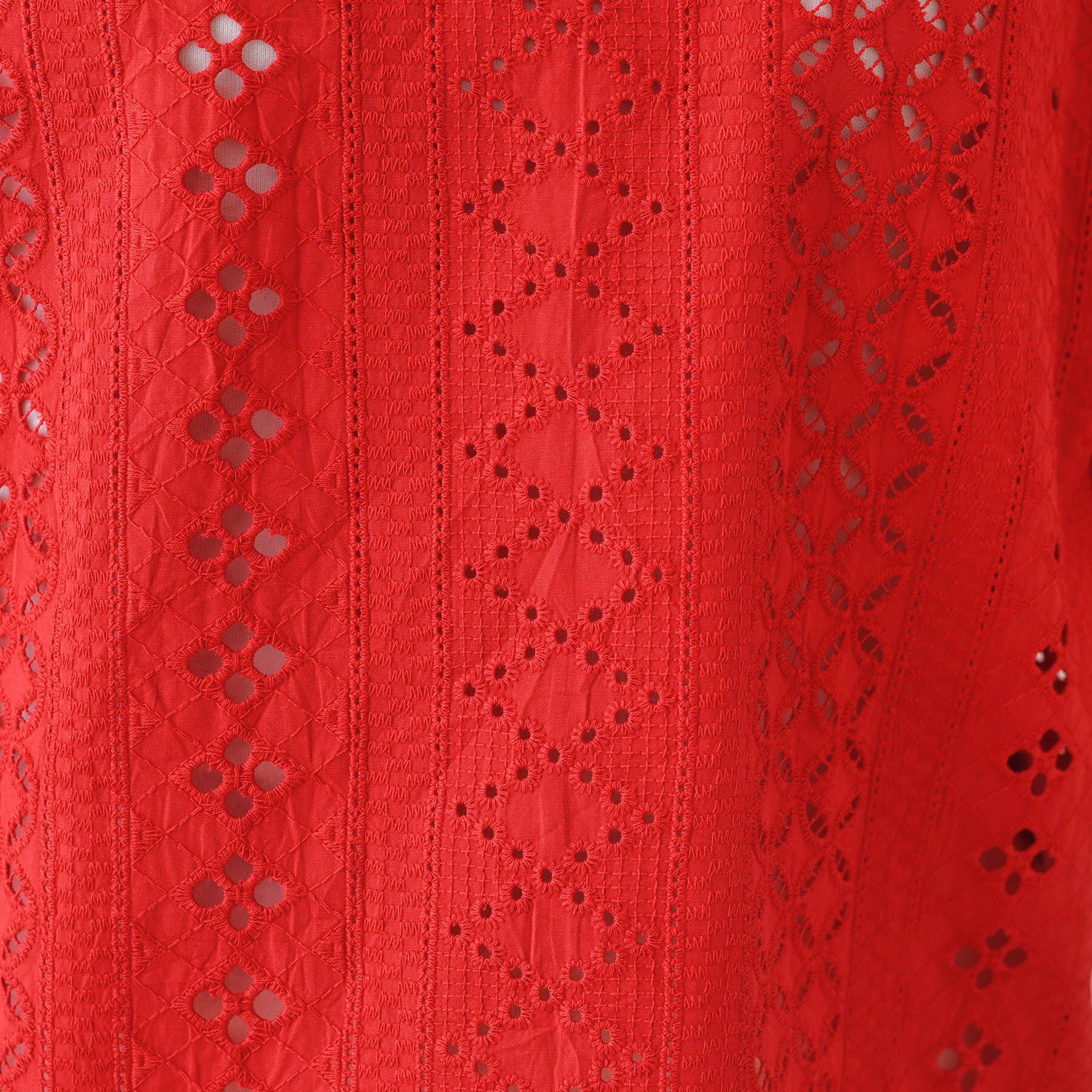 INDIVI「【刺繍／レース】スラッシュネックブラウス」|シャツ・ブラウス|