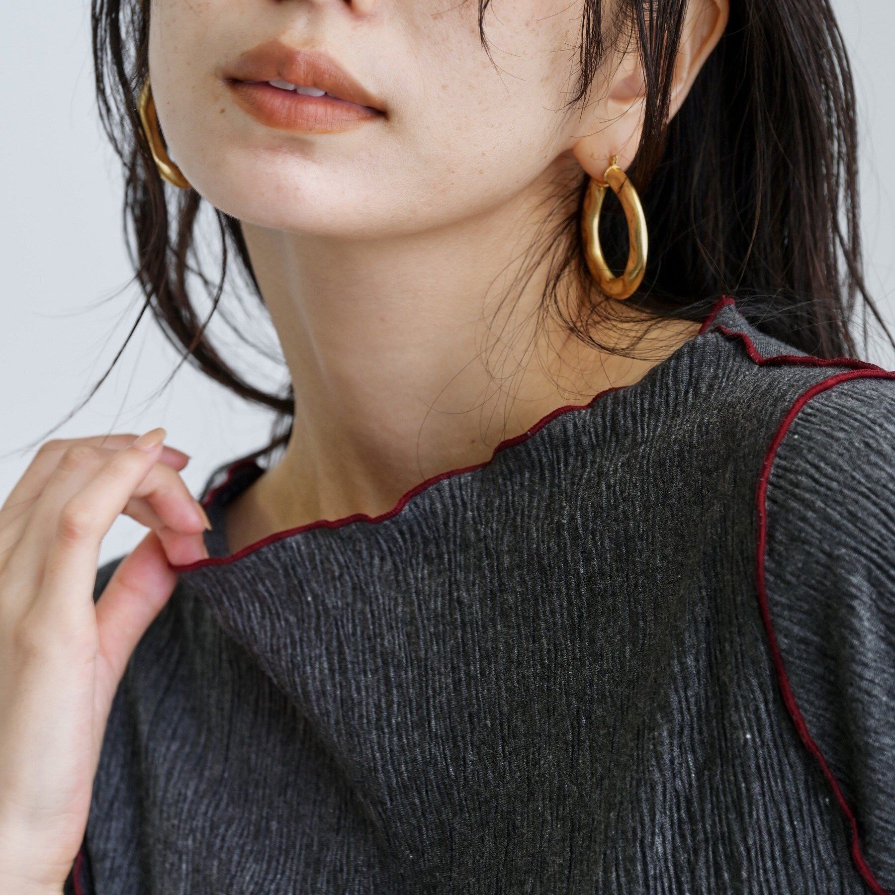 GALLEST「【一部店舗限定】バイカラープリーツカットソー」|Tシャツ・カットソー|