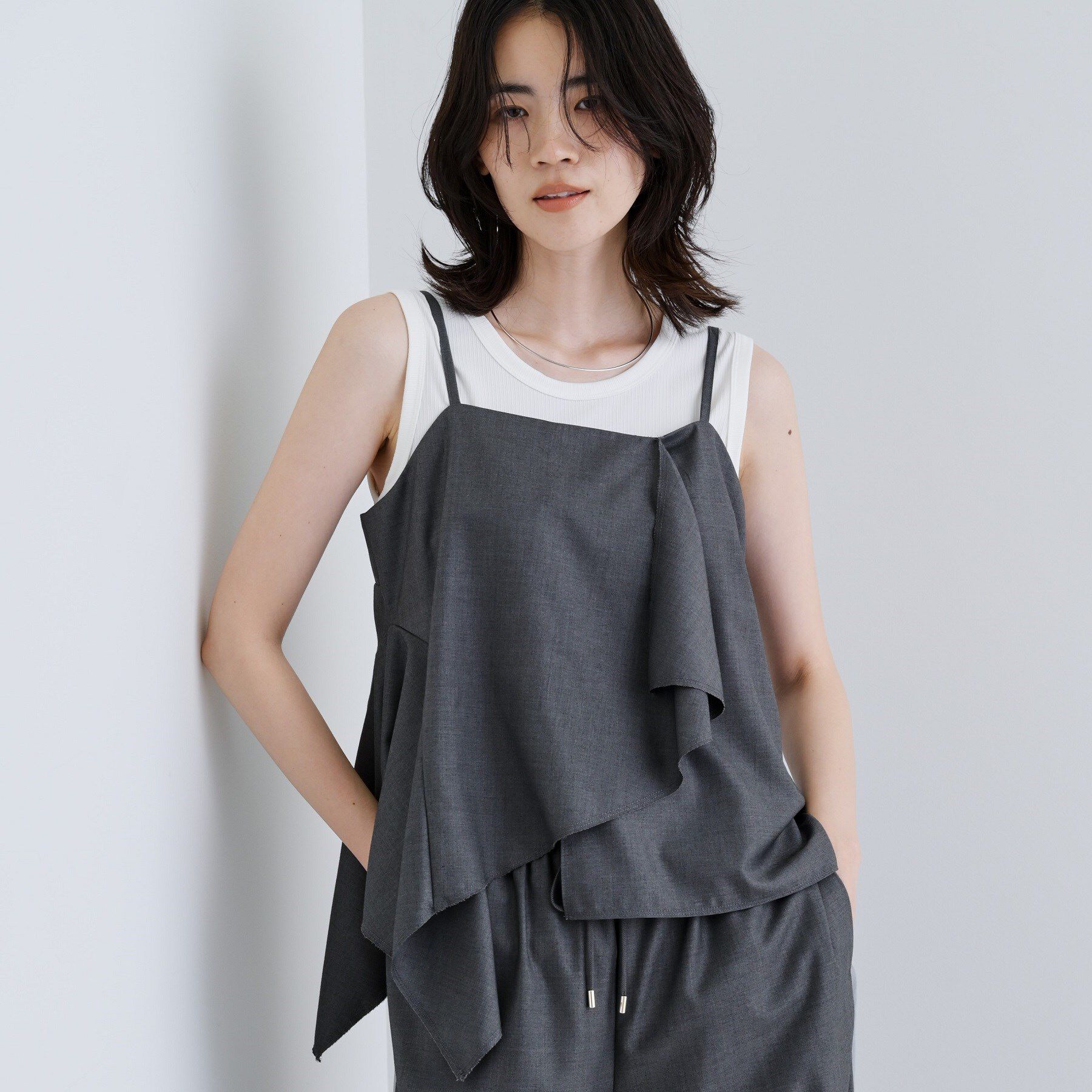 GALLEST「【セットアップ可能】サキソニービスチェ」|キャミソール|チャコールグレー(0
